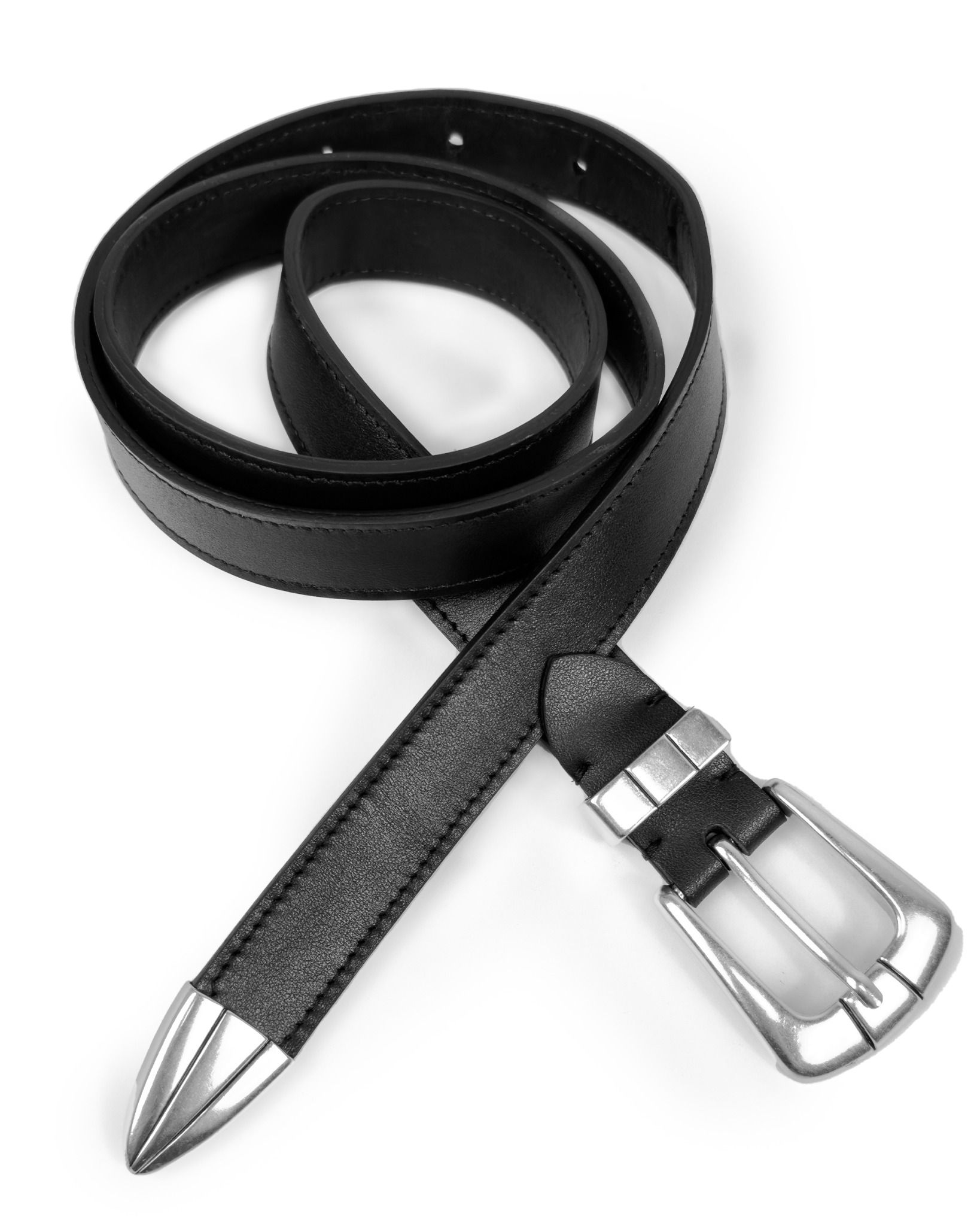 ALMV SILVER / LEATHER BELT ( 2.5 CM )