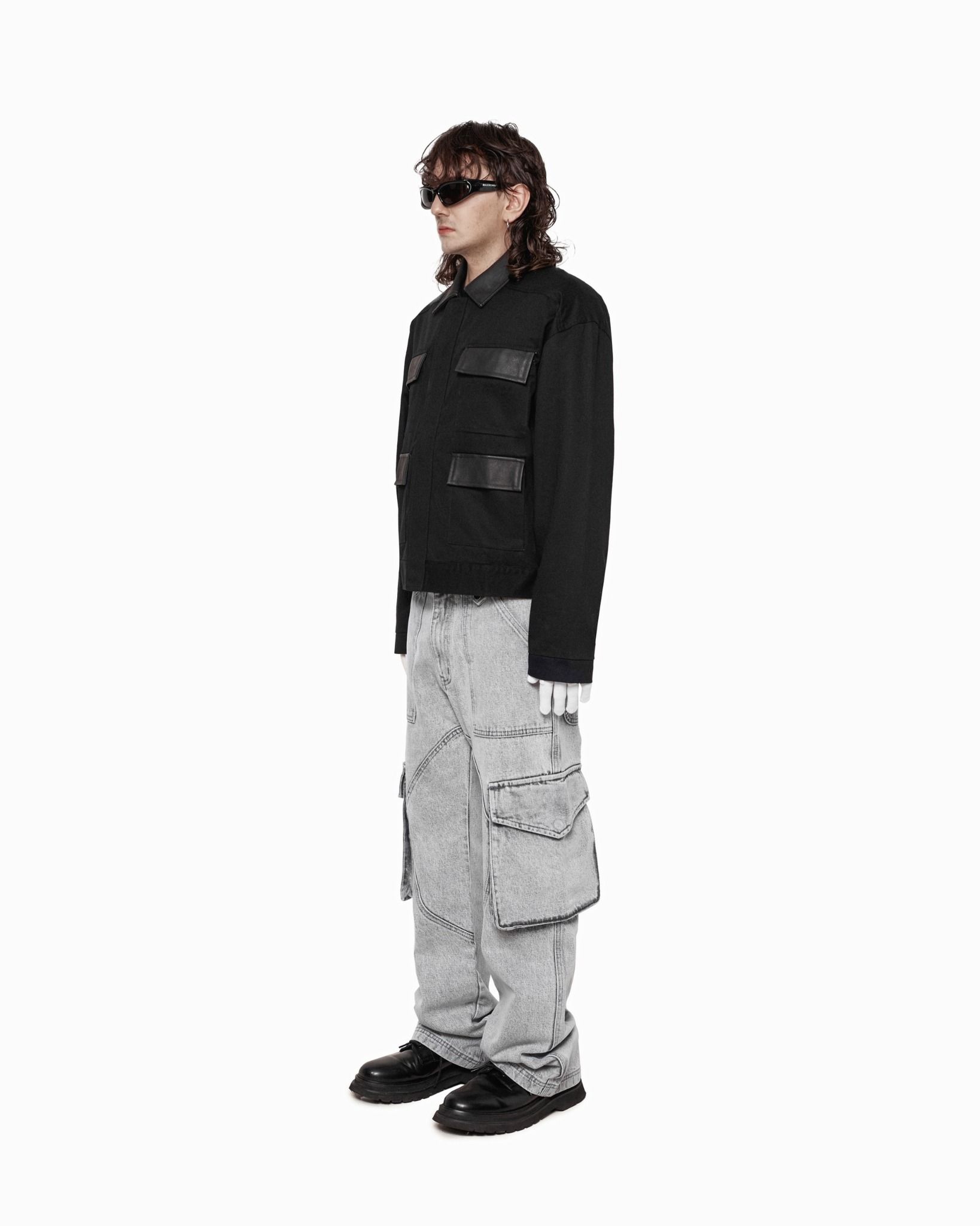 MAVERIK® MULTIES LEATHER POCKET WORK JACKET / BLACK