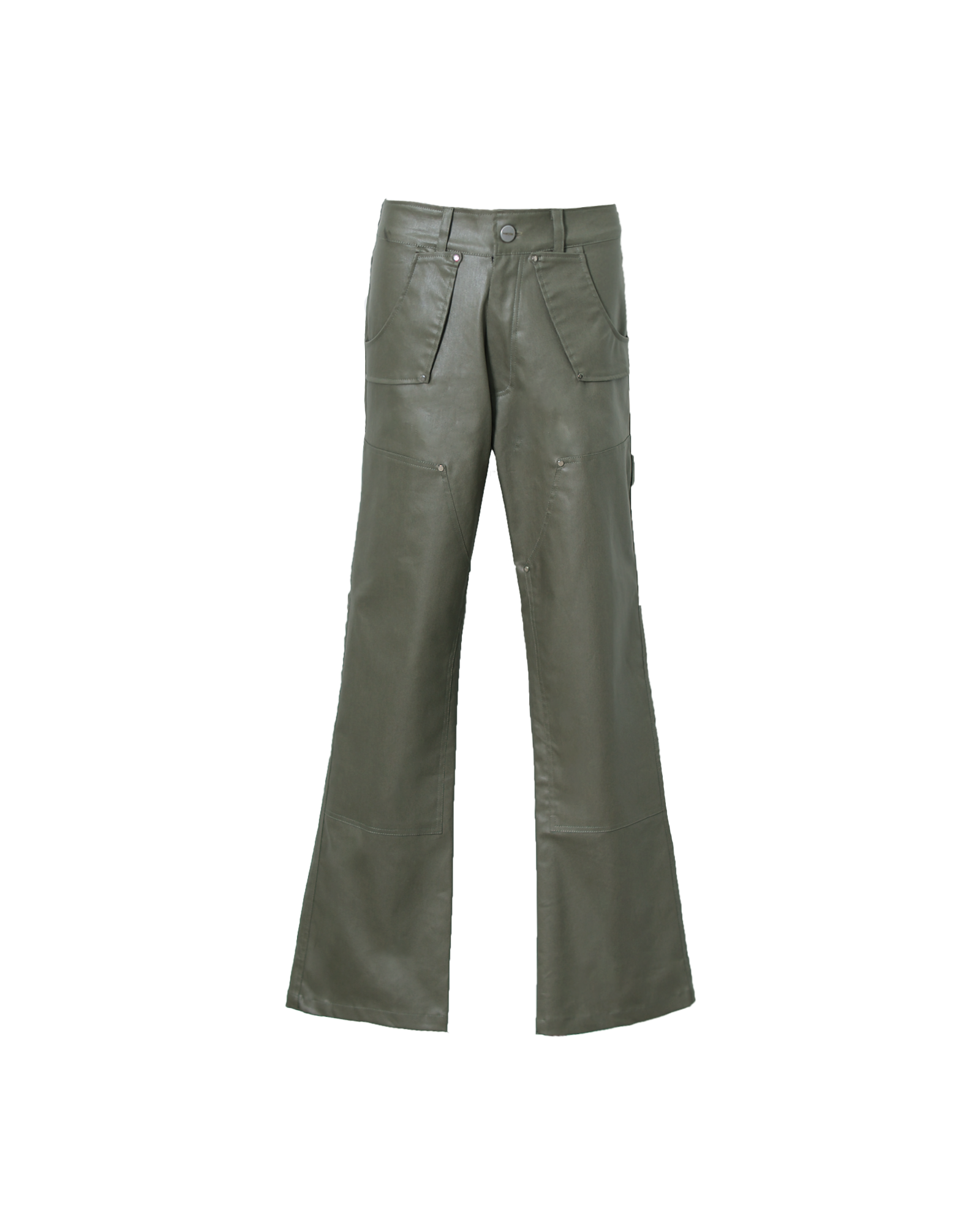 Kaki Waxed Double Knee Pants (Olive)