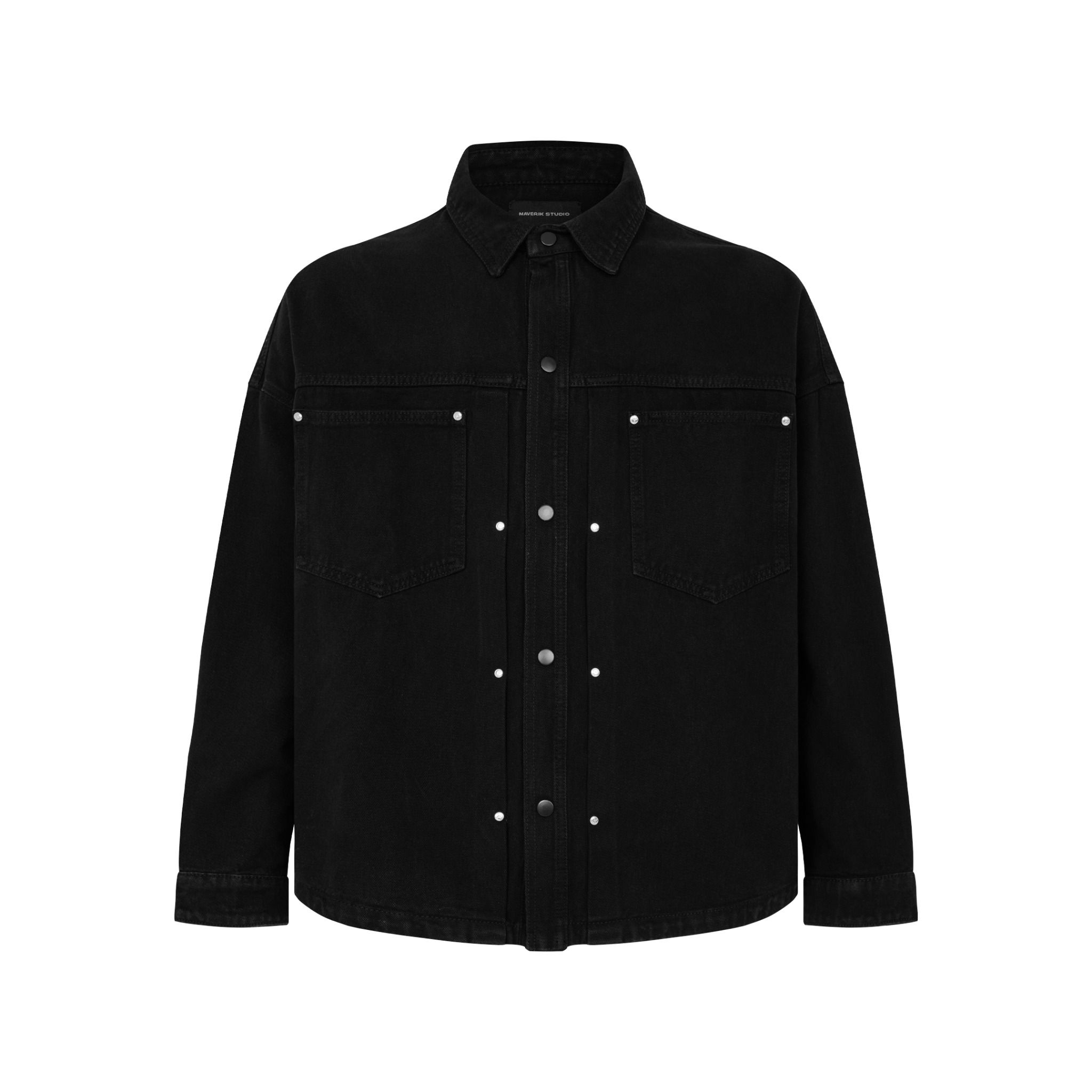 MAVERIK® OVERSIZED DENIM SHIRT ( BLACK )