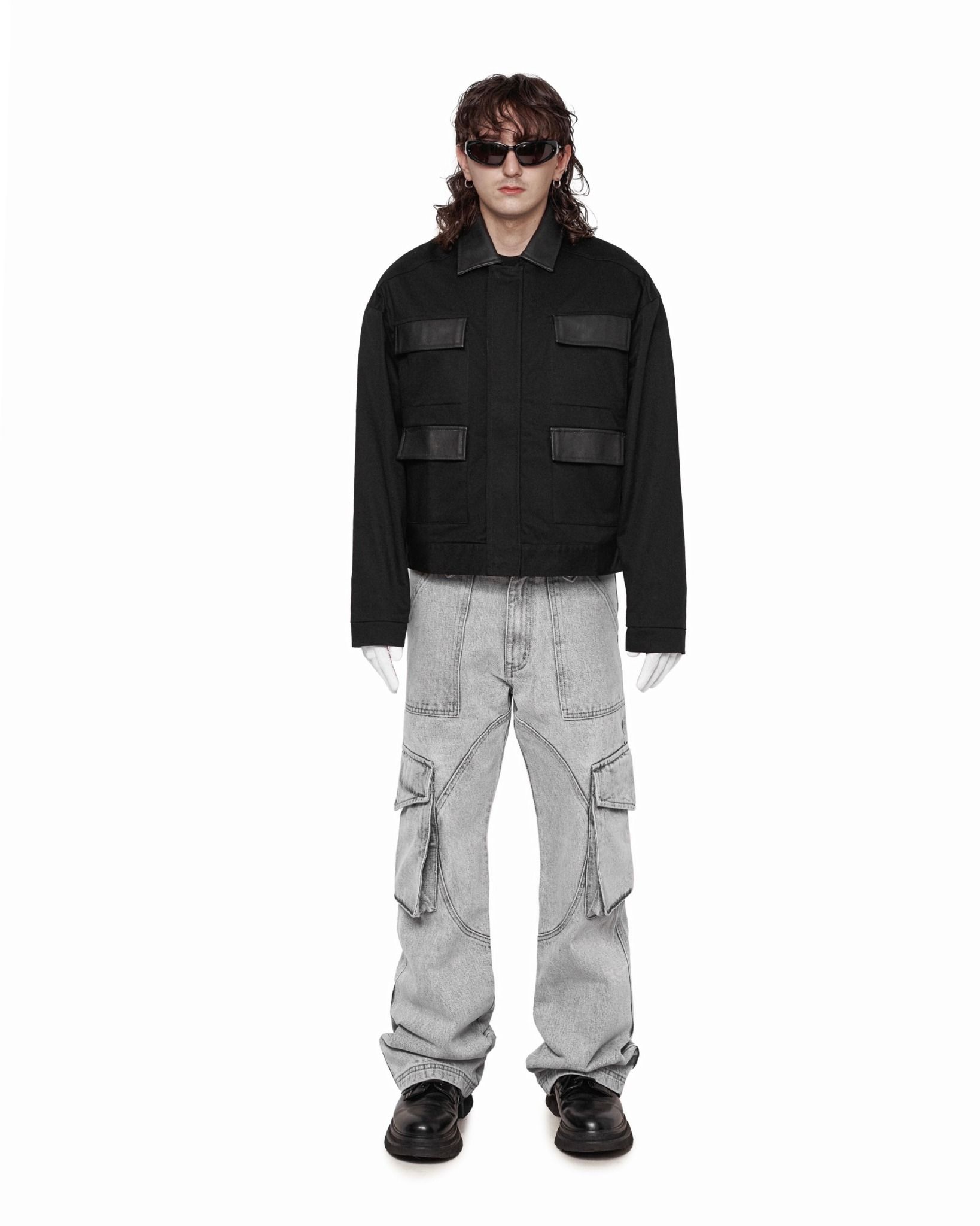 MAVERIK® MULTIES LEATHER POCKET WORK JACKET / BLACK