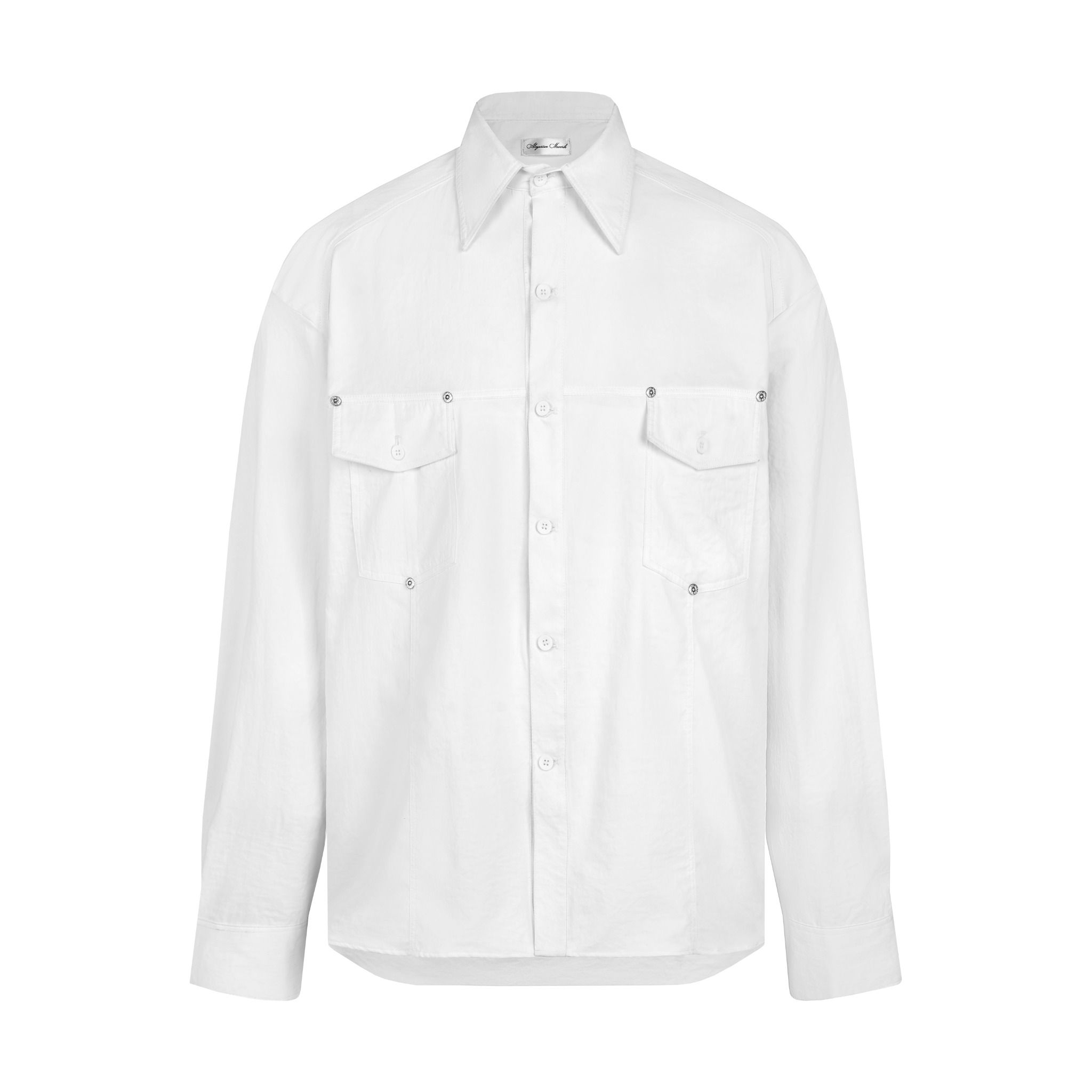 ALMV RIVET POCKET SHIRT ( WHITE )