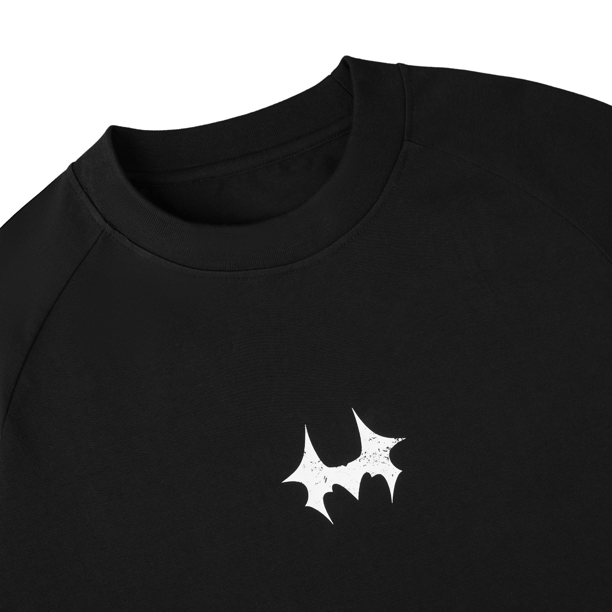 MAVERIK® LONG SLEEVES BAT LOGO RAGLAN T-SHIRT ( BLACK )