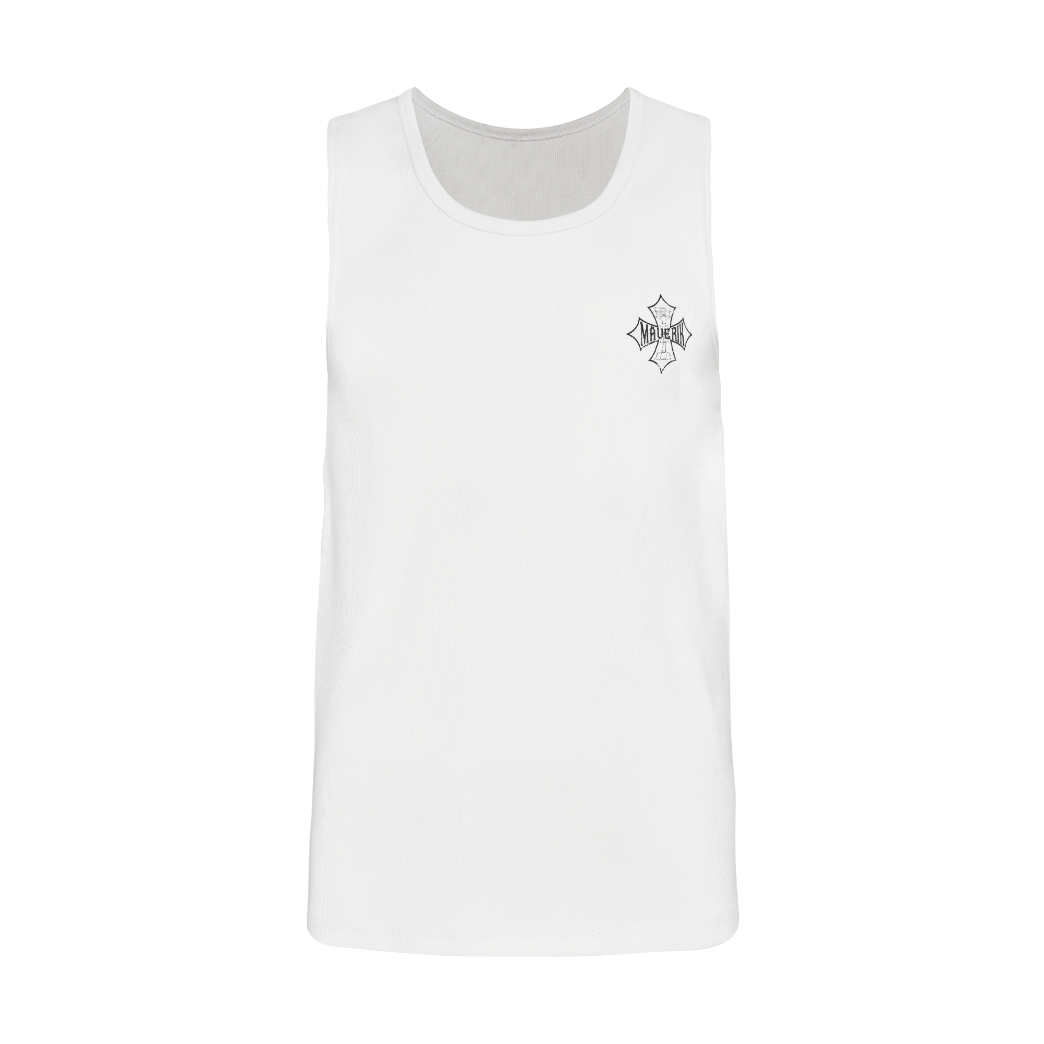  MAVERIK® CROSS LOGO TANK TOP (WHITE) 