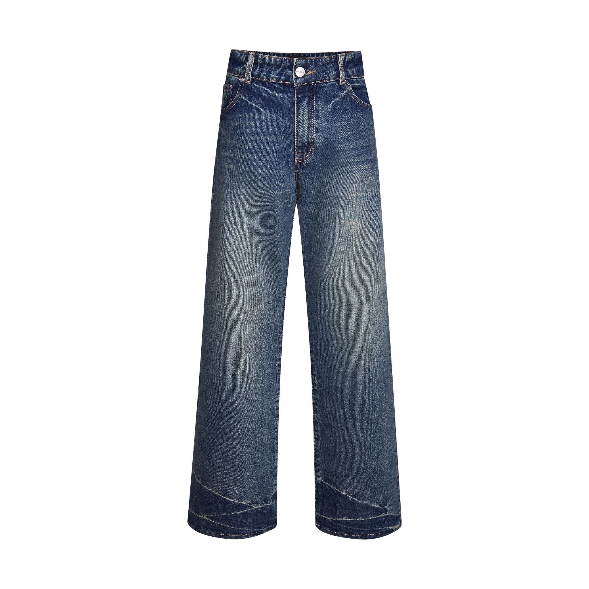 VINTAGE WASHED STRAIGHT JEANS ( VINTAGE BLUE )