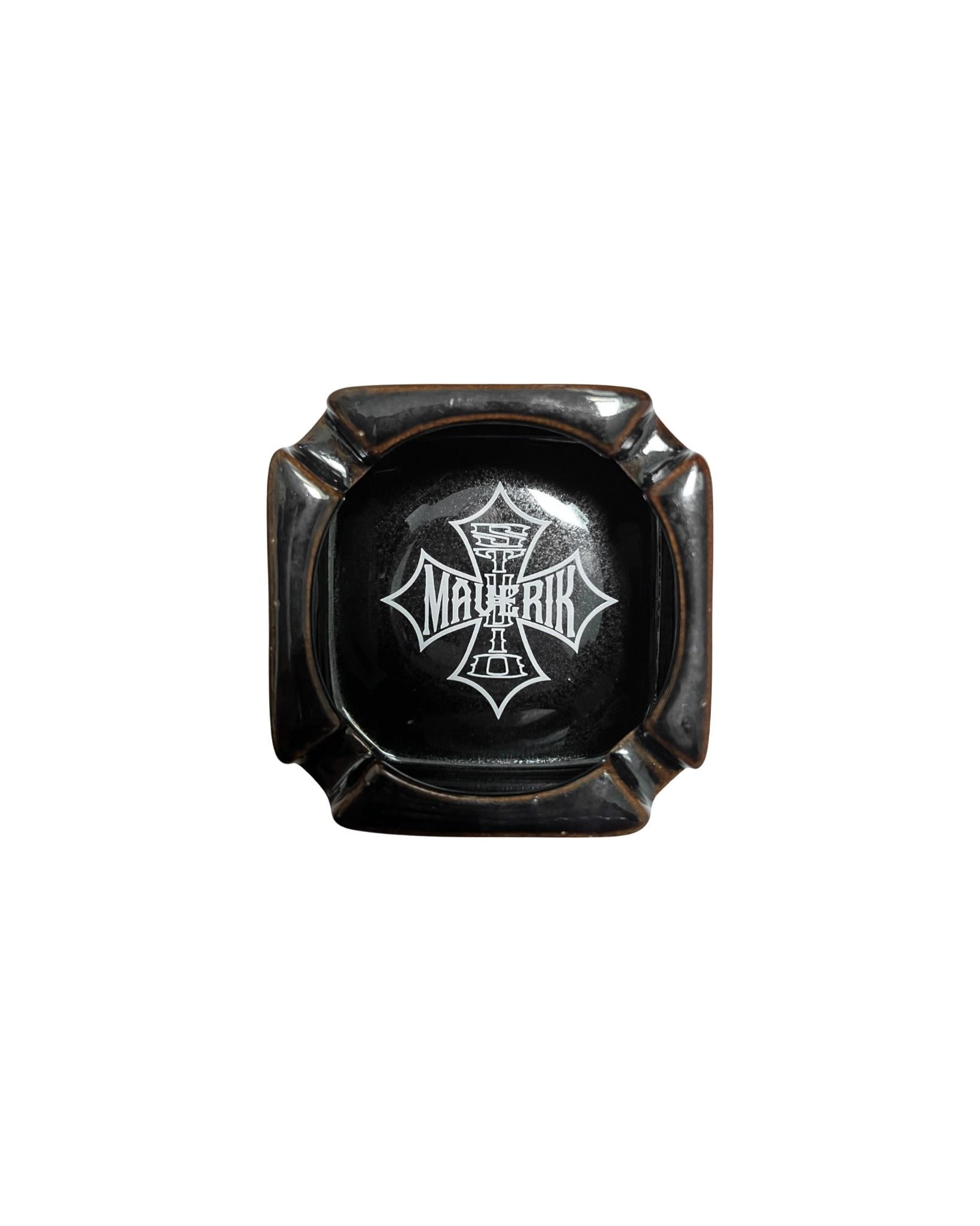 MAVERIK® CROSS LOGO CERAMIC ASHTRAY