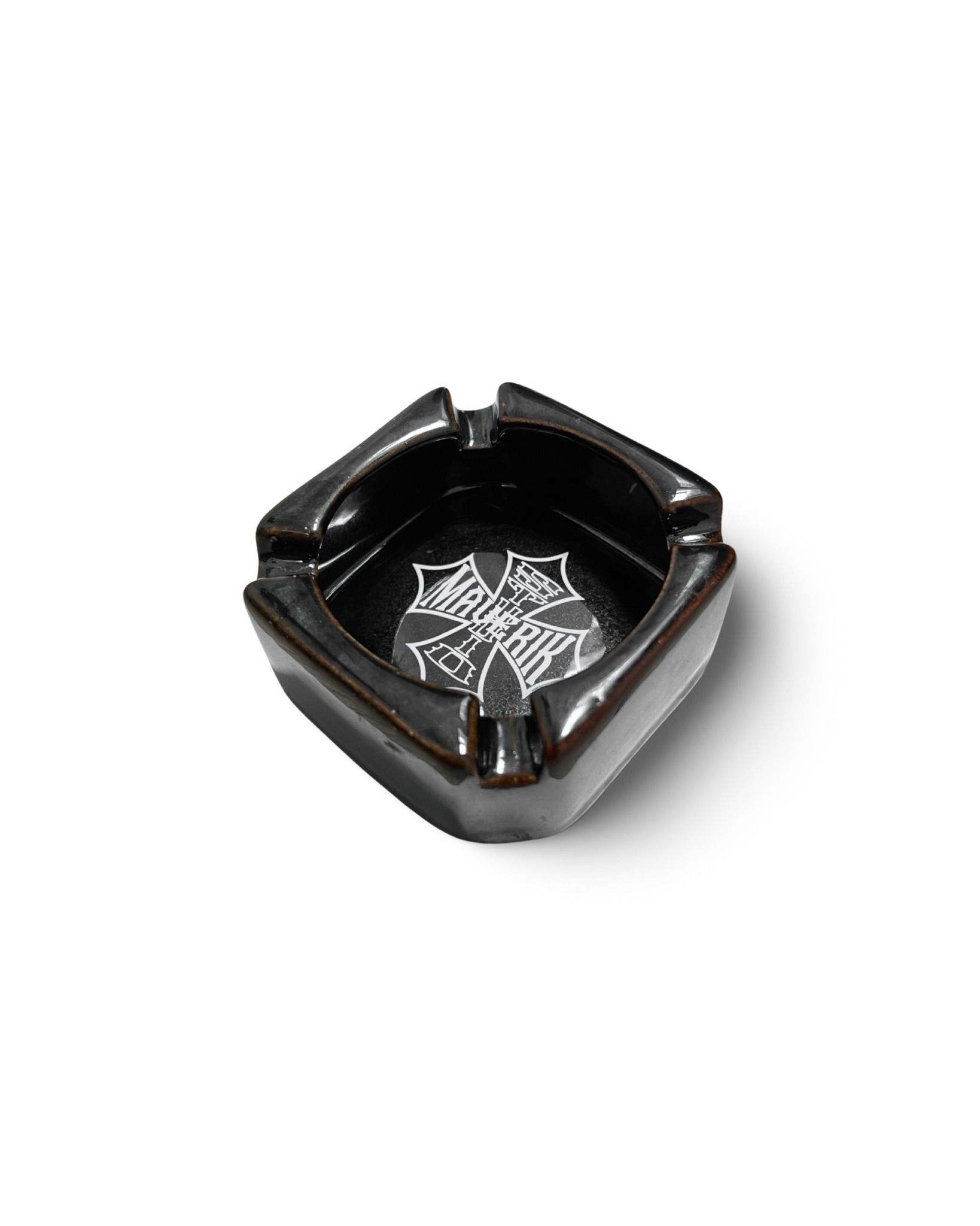 MAVERIK® CROSS LOGO CERAMIC ASHTRAY