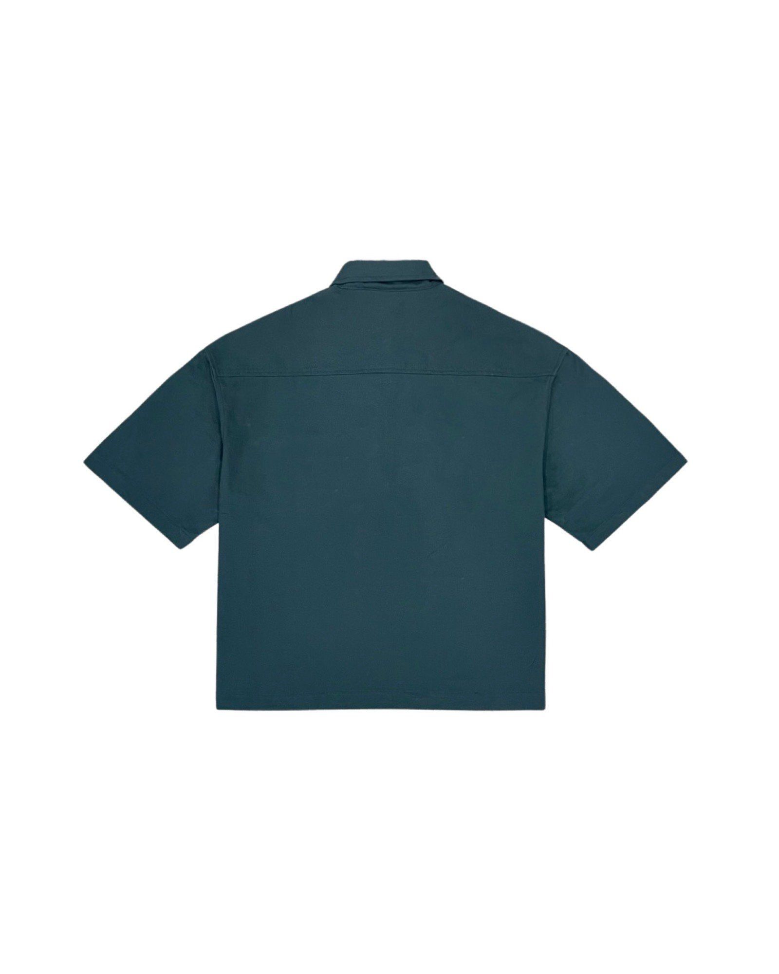 Half Zipped Kaki Shirt ( Sacramento Green )
