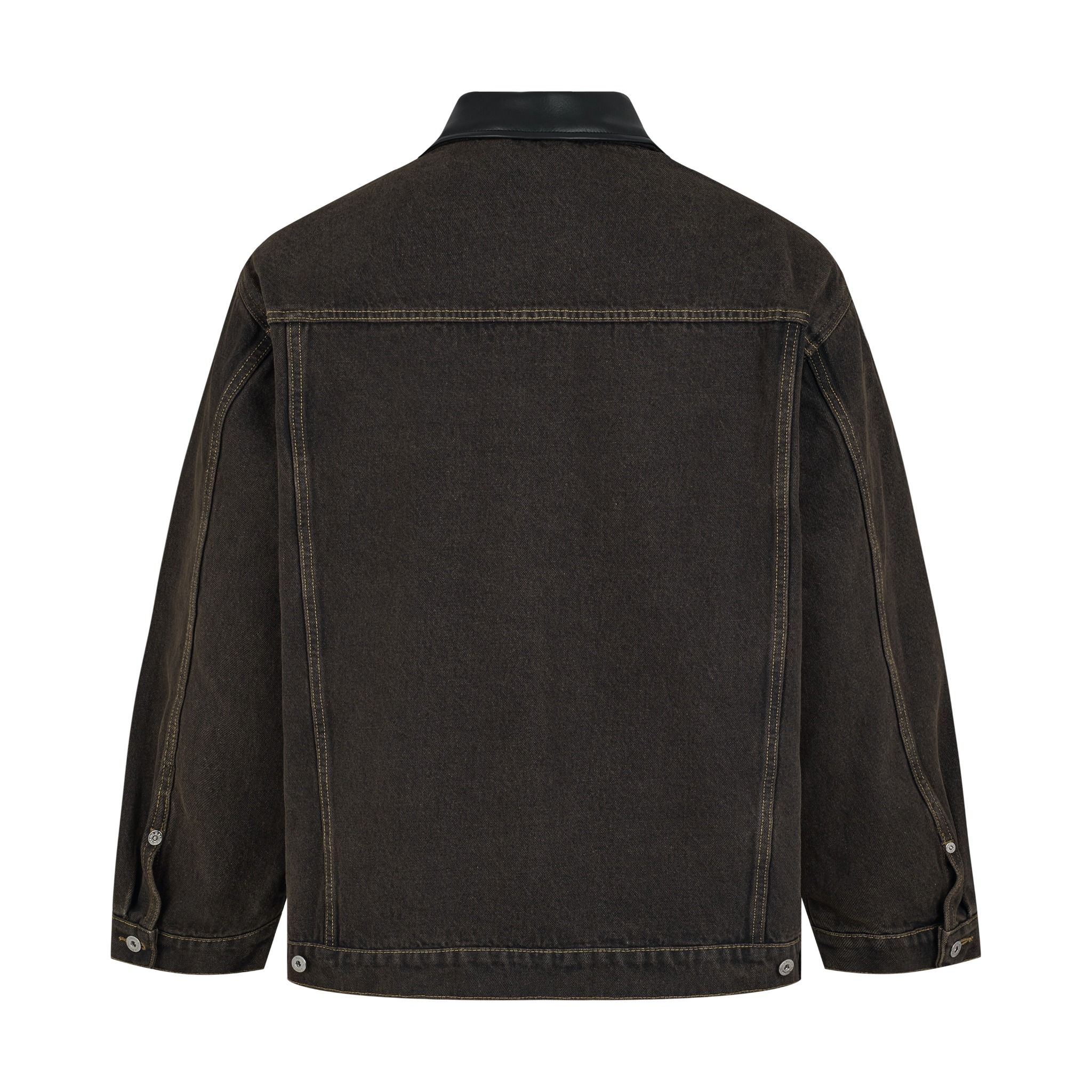 ALMV OVERSIZED DENIM JACKET ( UMBER / STONE WASHED )