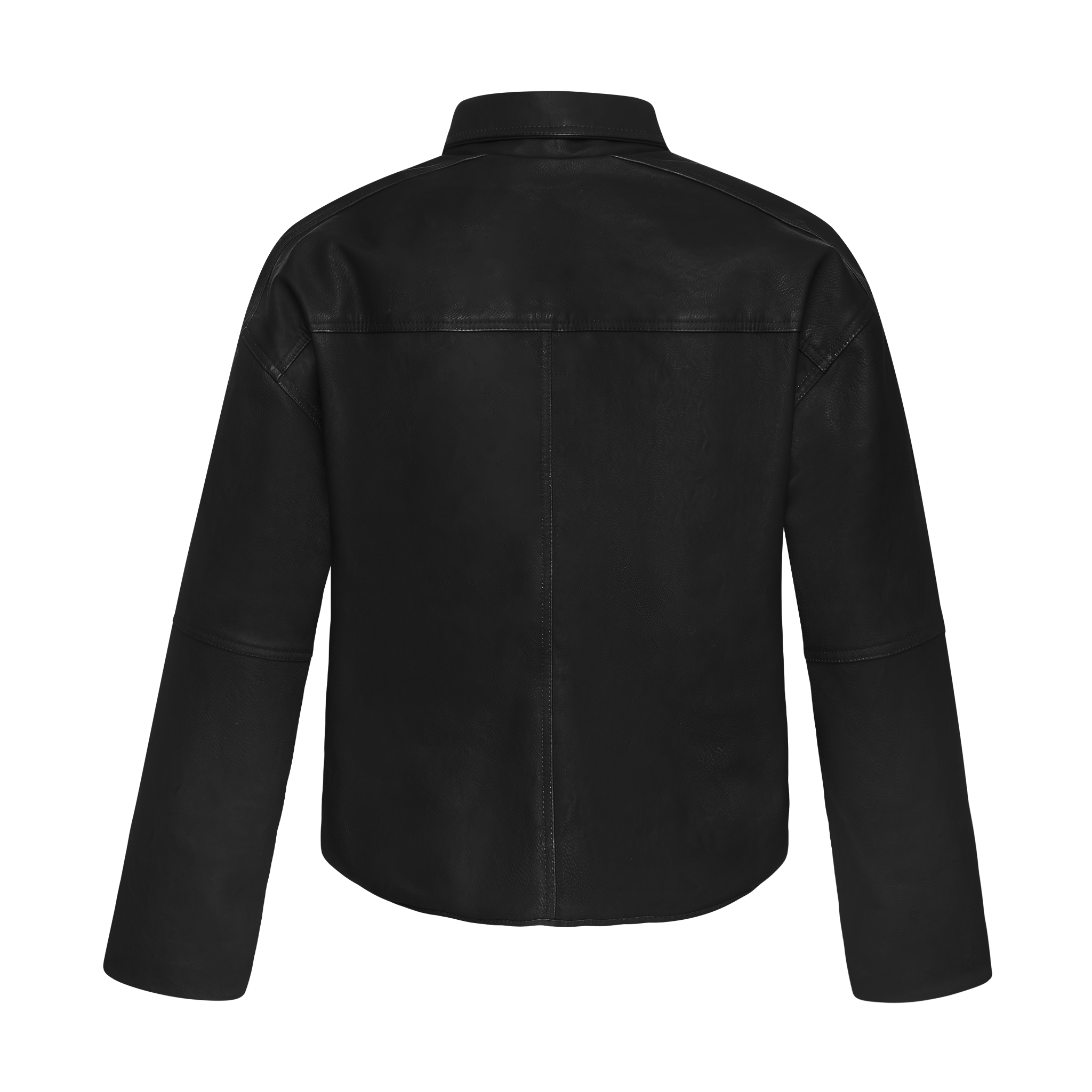  MAVERIK® CROPPED LEATHER JACKET ( BLACK ) 