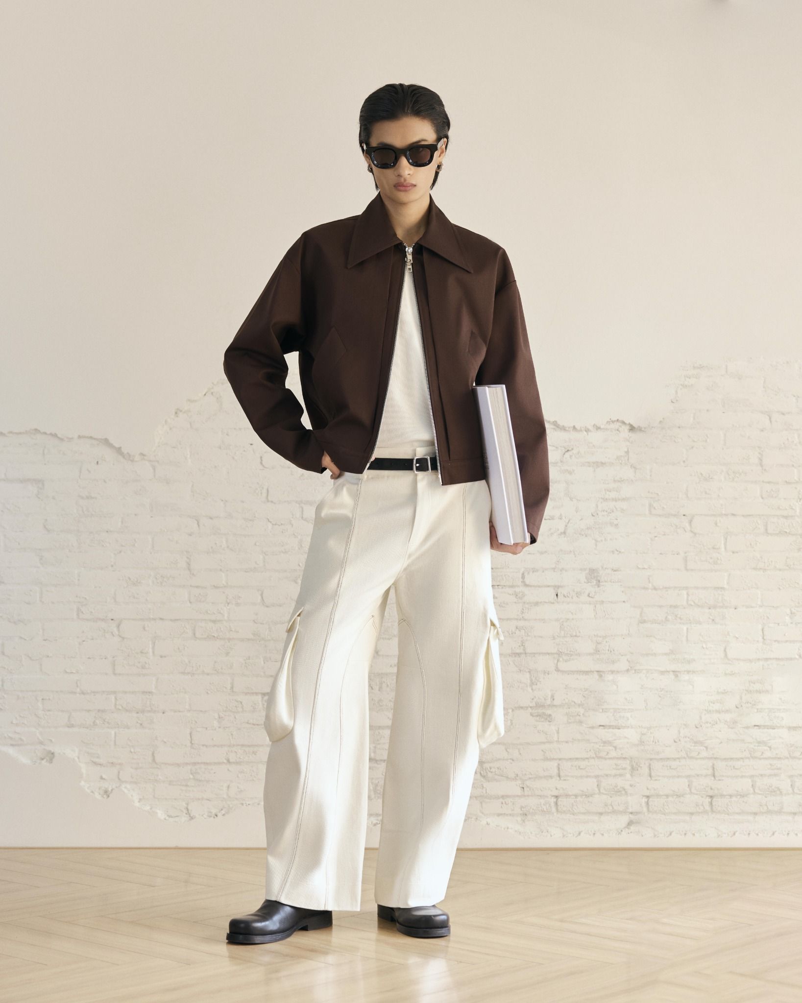 MAVERIK® BAGGY CARGO PANTS ( CREAM )