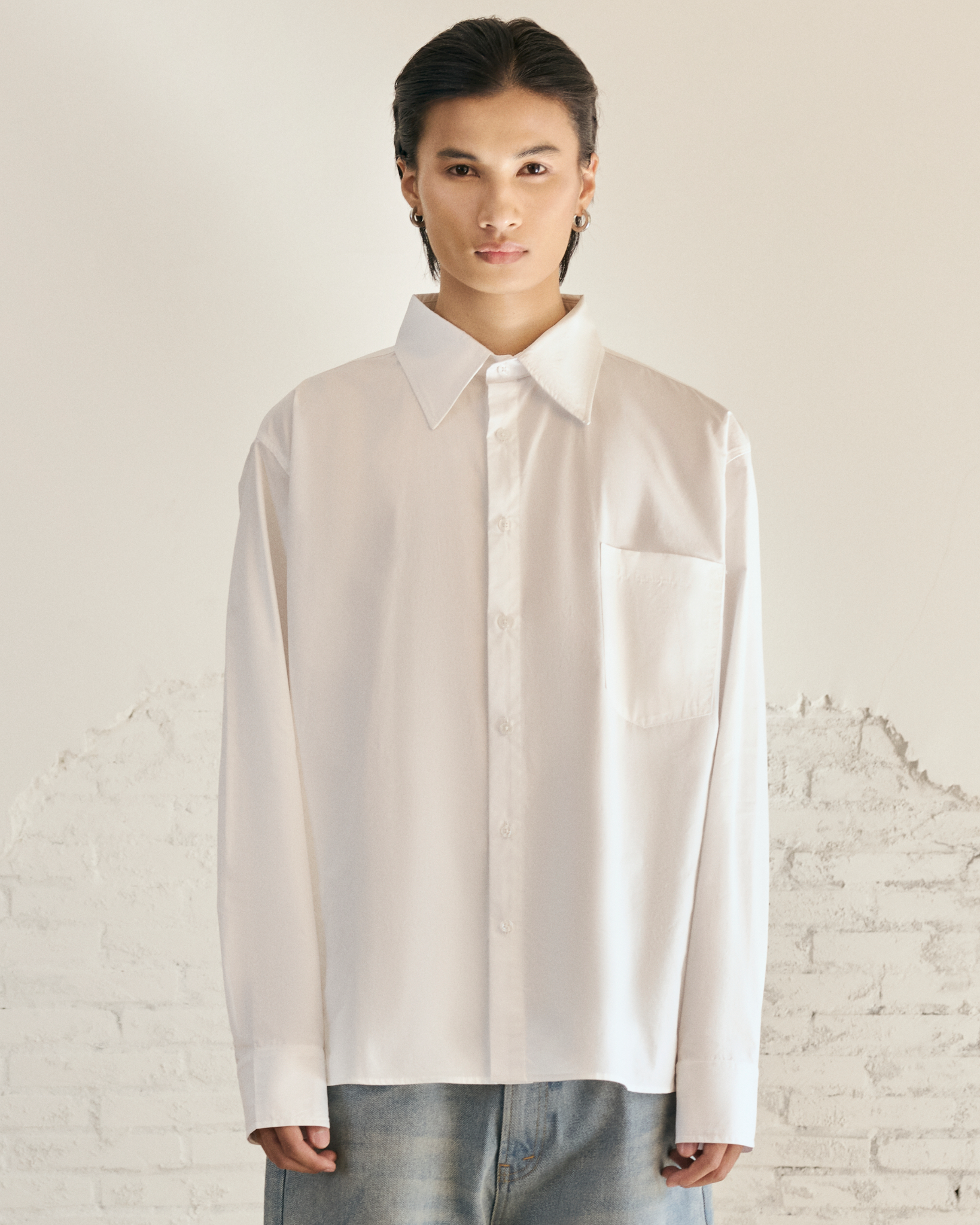 MAVERIK® OVESIZED COTTON SHIRT (WHITE)