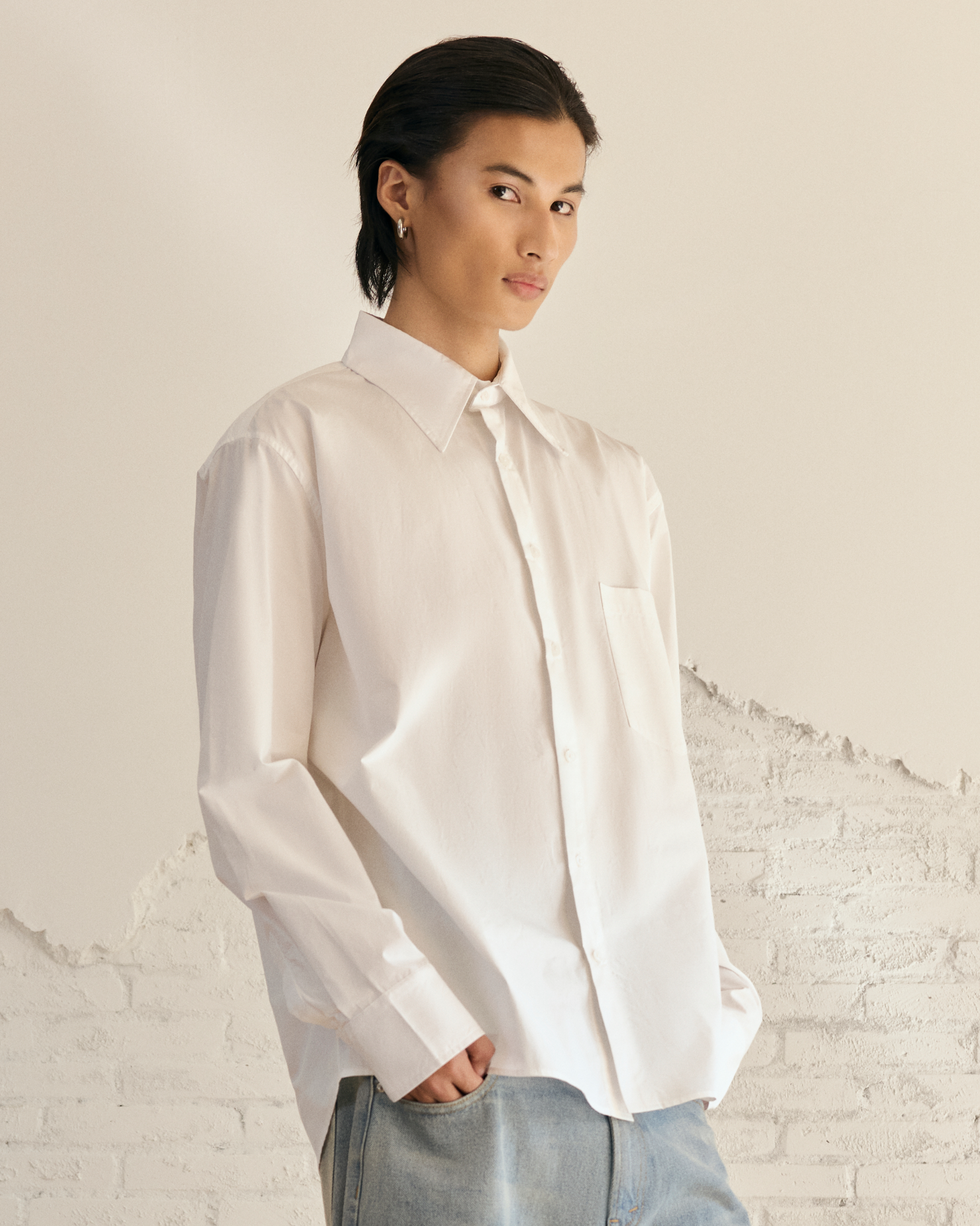 MAVERIK® OVESIZED COTTON SHIRT (WHITE)