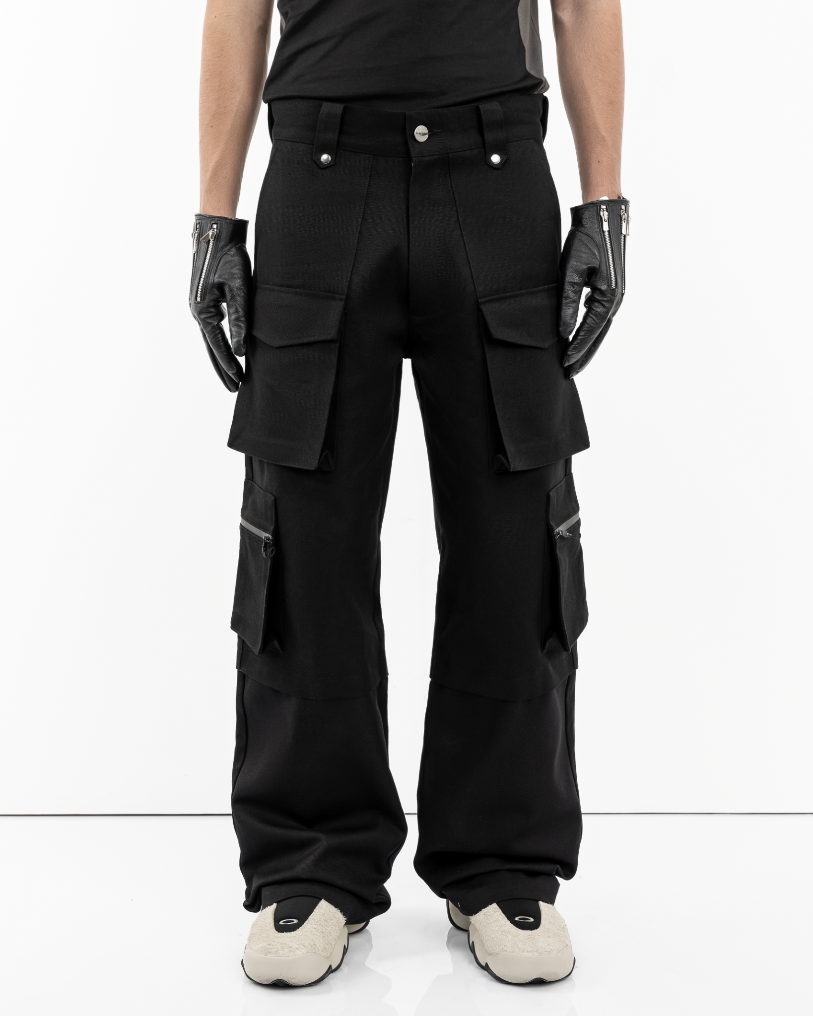  CANVAS BAGGY CARGO PANTS (BLACK) 