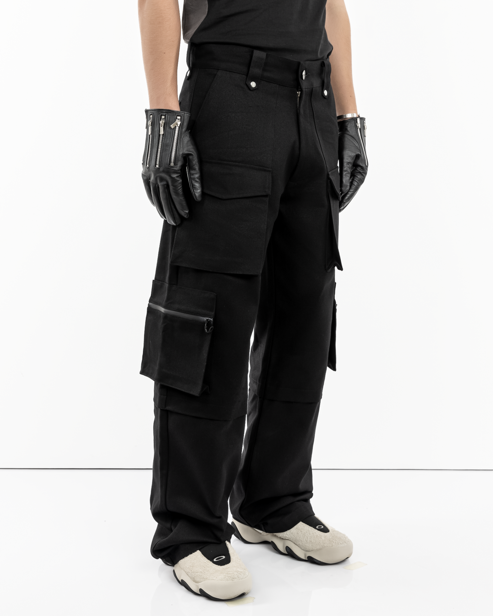  CANVAS BAGGY CARGO PANTS (BLACK) 