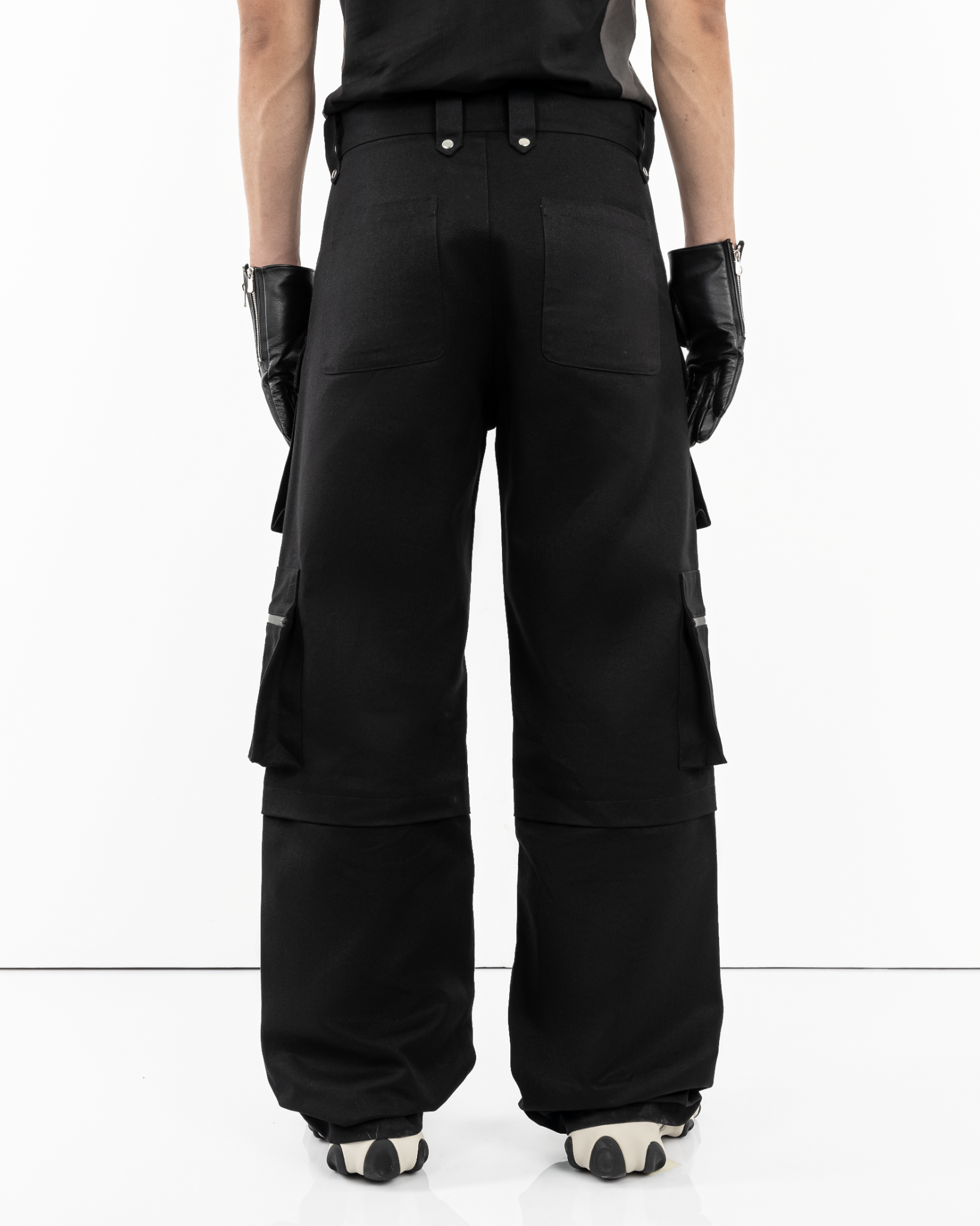  CANVAS BAGGY CARGO PANTS (BLACK) 