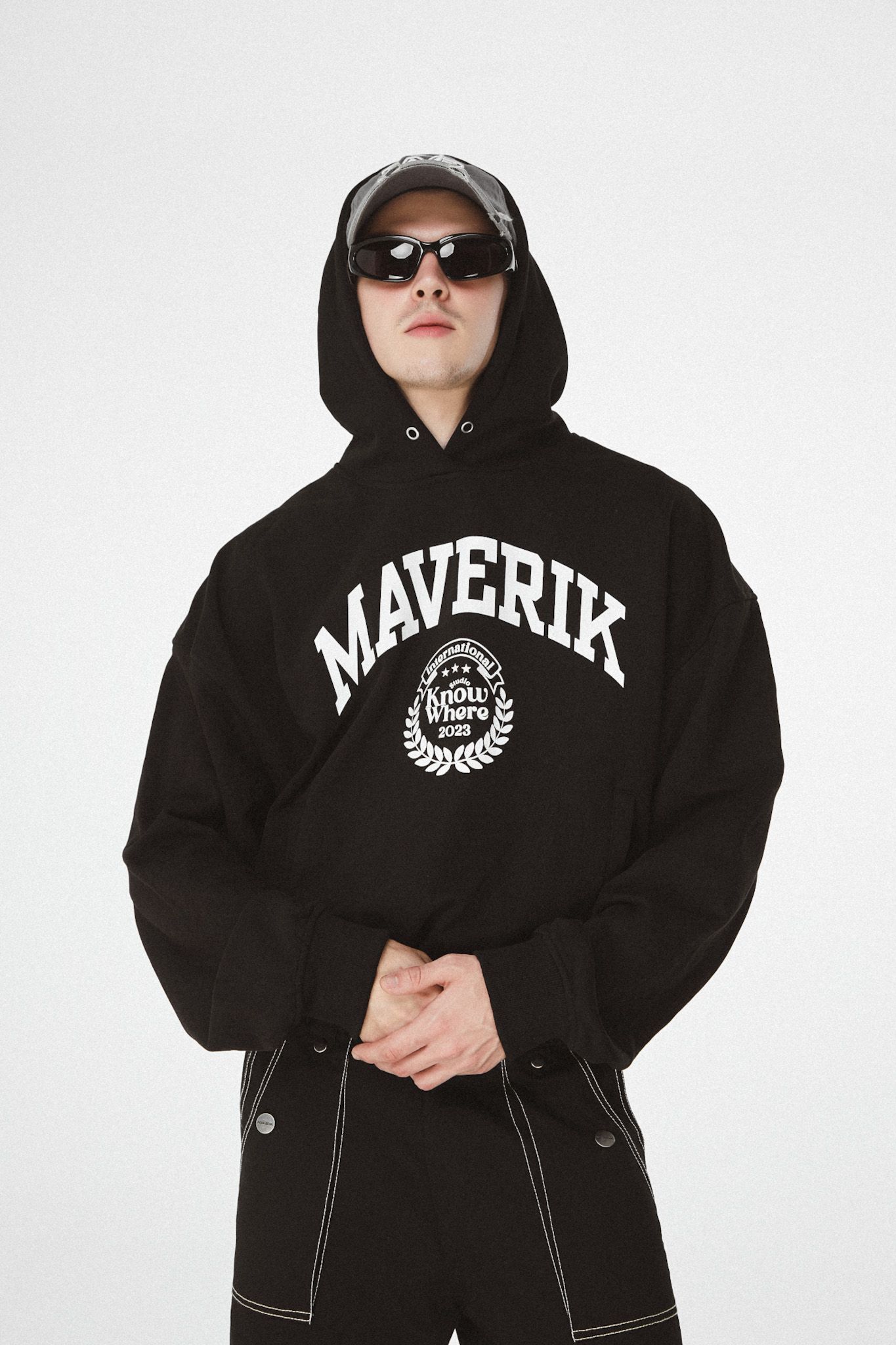  Knowwhere x Maverik Crop Basic Hoodie 