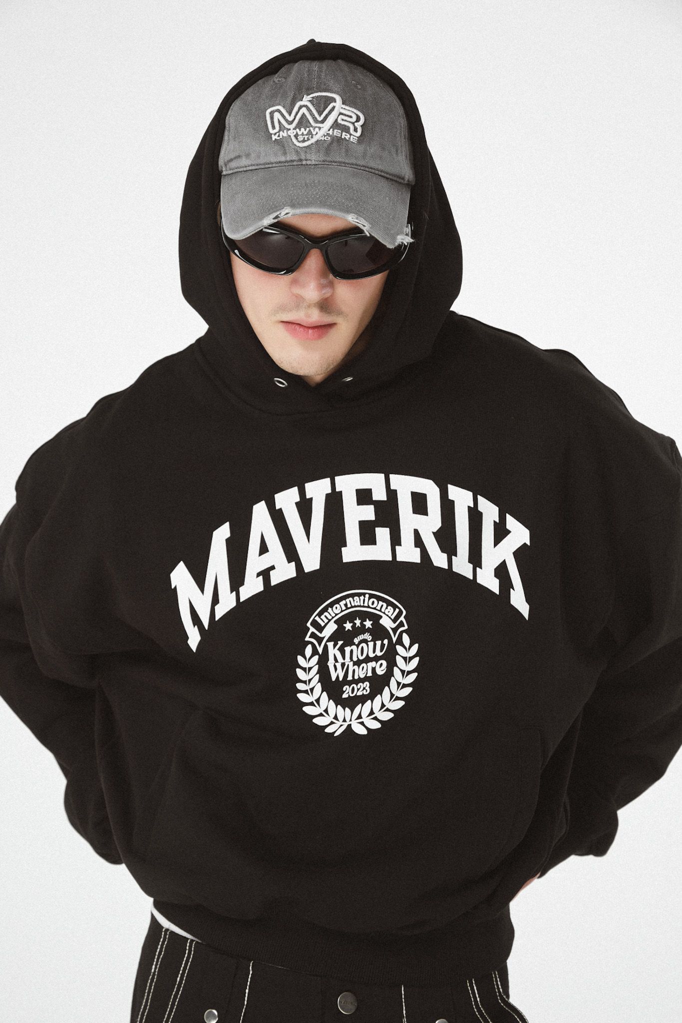  Knowwhere x Maverik Crop Basic Hoodie 