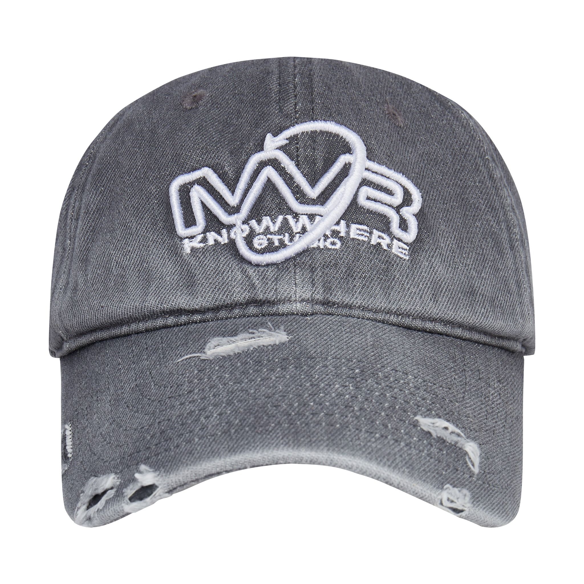  Knowwhere x Maverik Distressed Vintage Hat (Grey) 