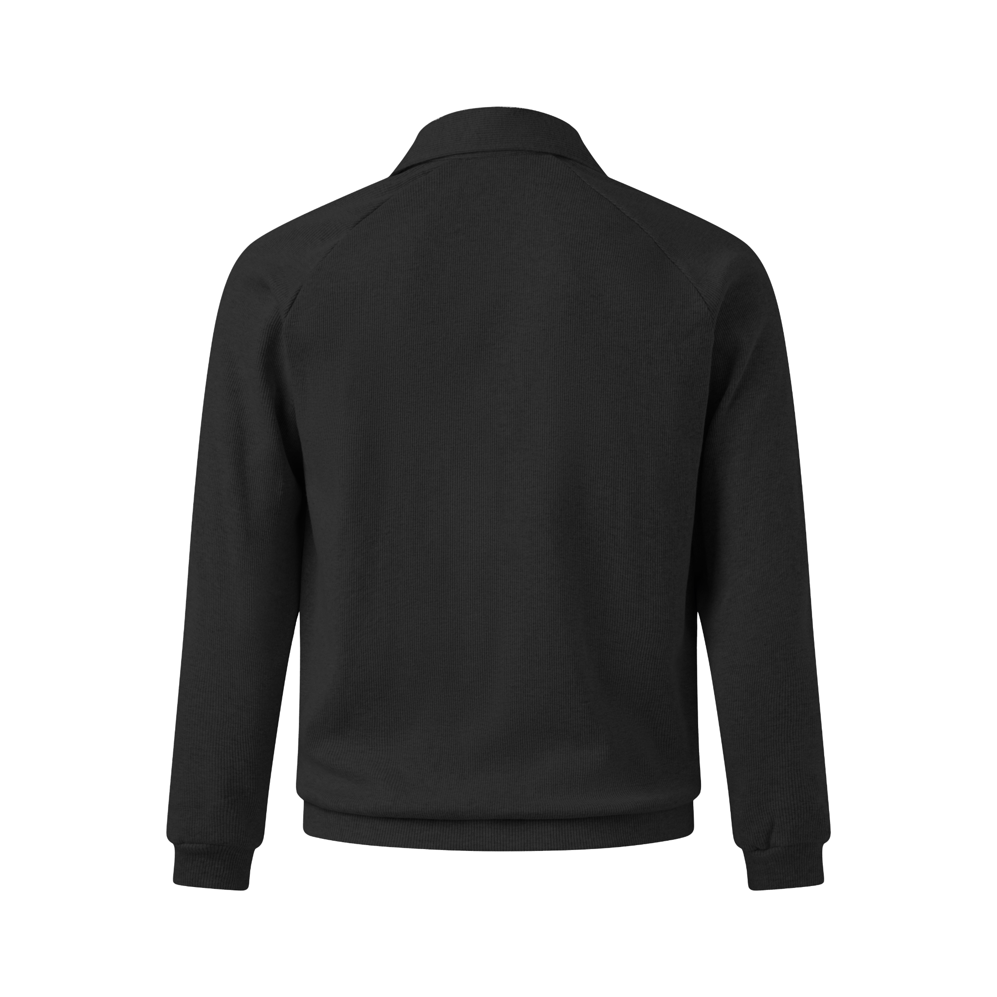 MAVERIK® RIB LONG SLEEVE POLO SHIRT ( BLACK )