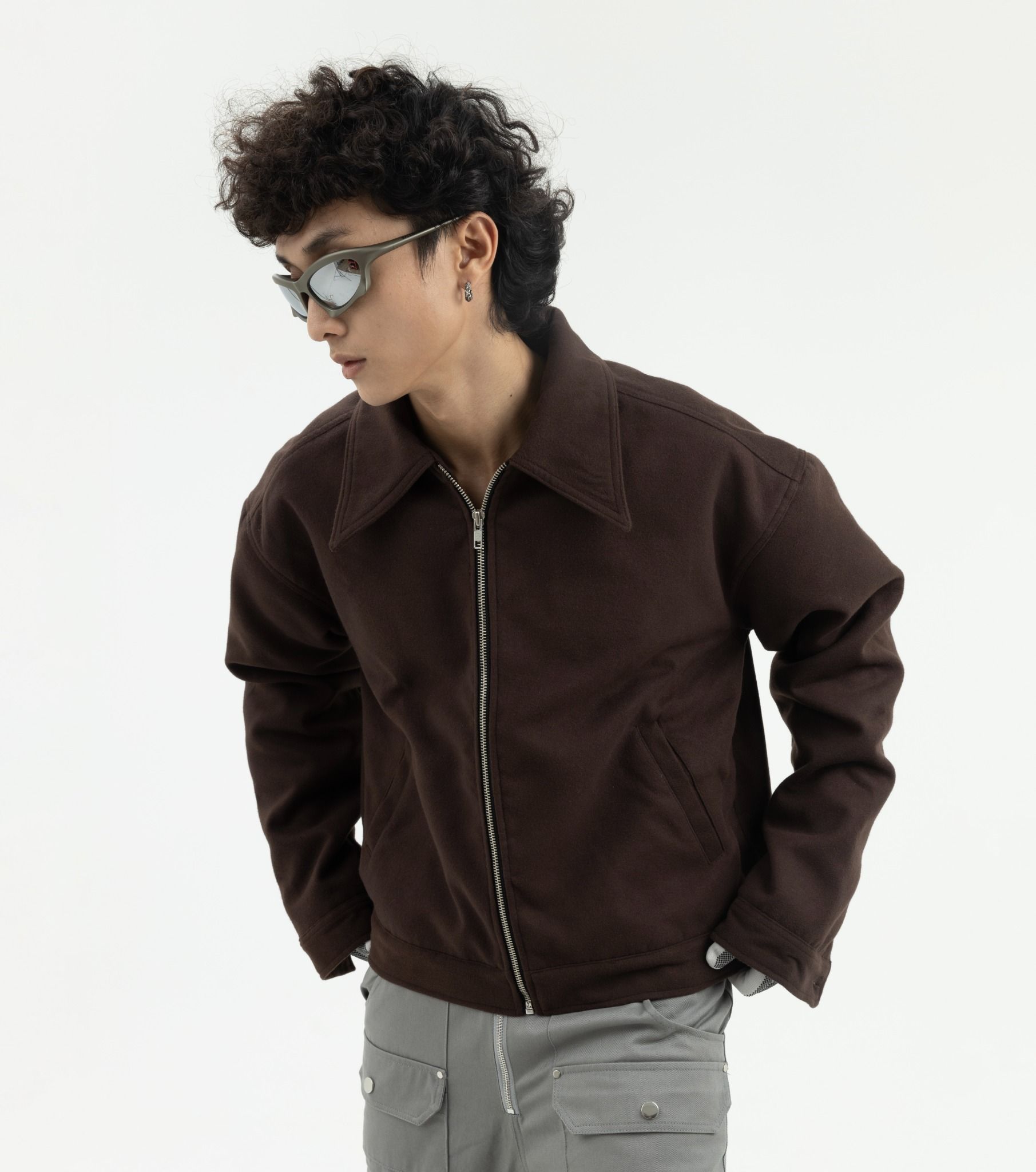  Wool Jacket ( Brown ) 