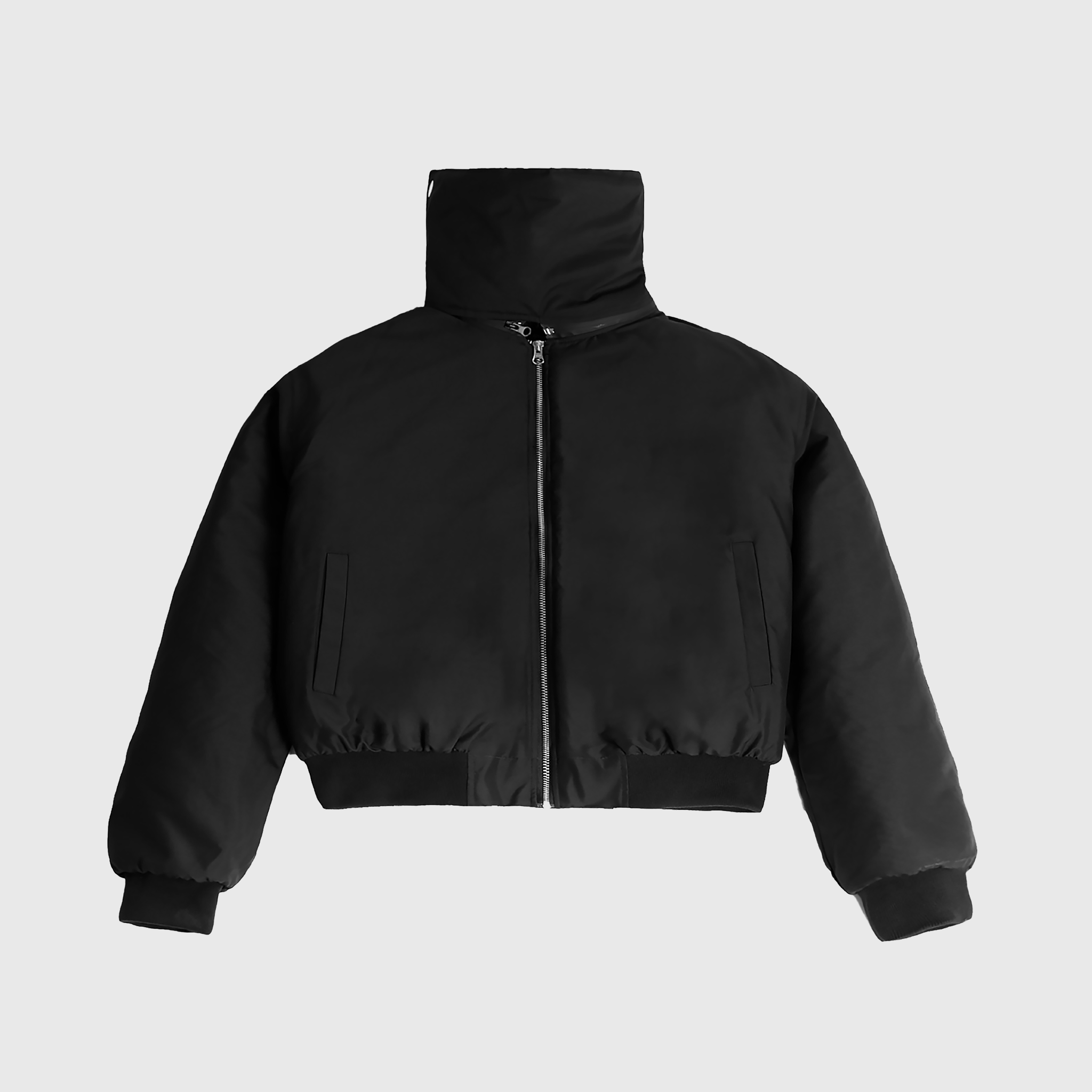  Puffer Bomber Jacket ( Black ) 