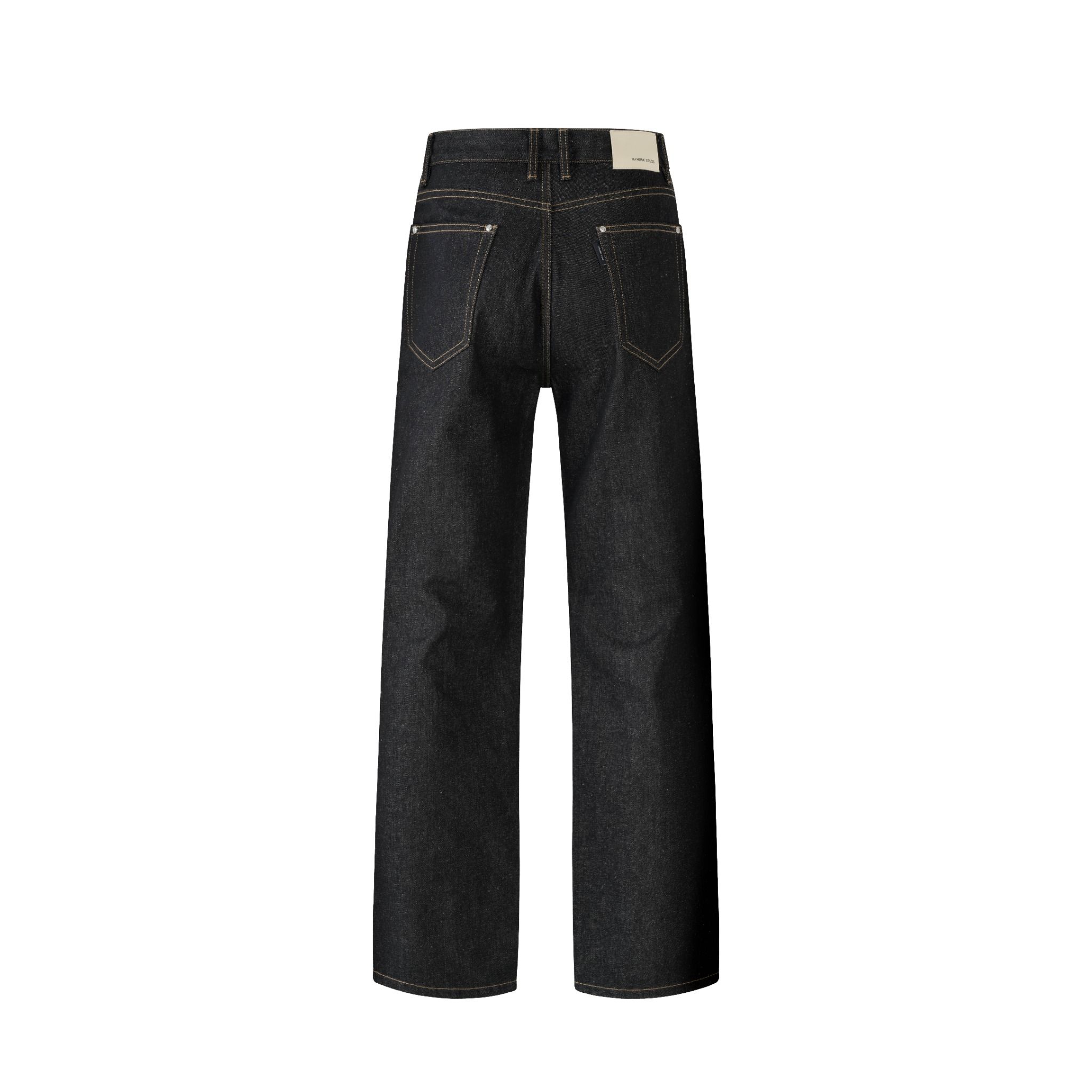 MAVERIK® BLACK LOOSE FIT RAW DENIM PANTS
