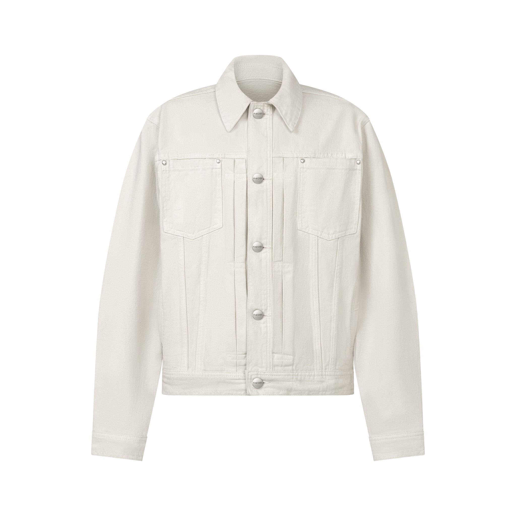 MAVERIK® TRUCKER DENIM JACKET ( CREAM WHITE )