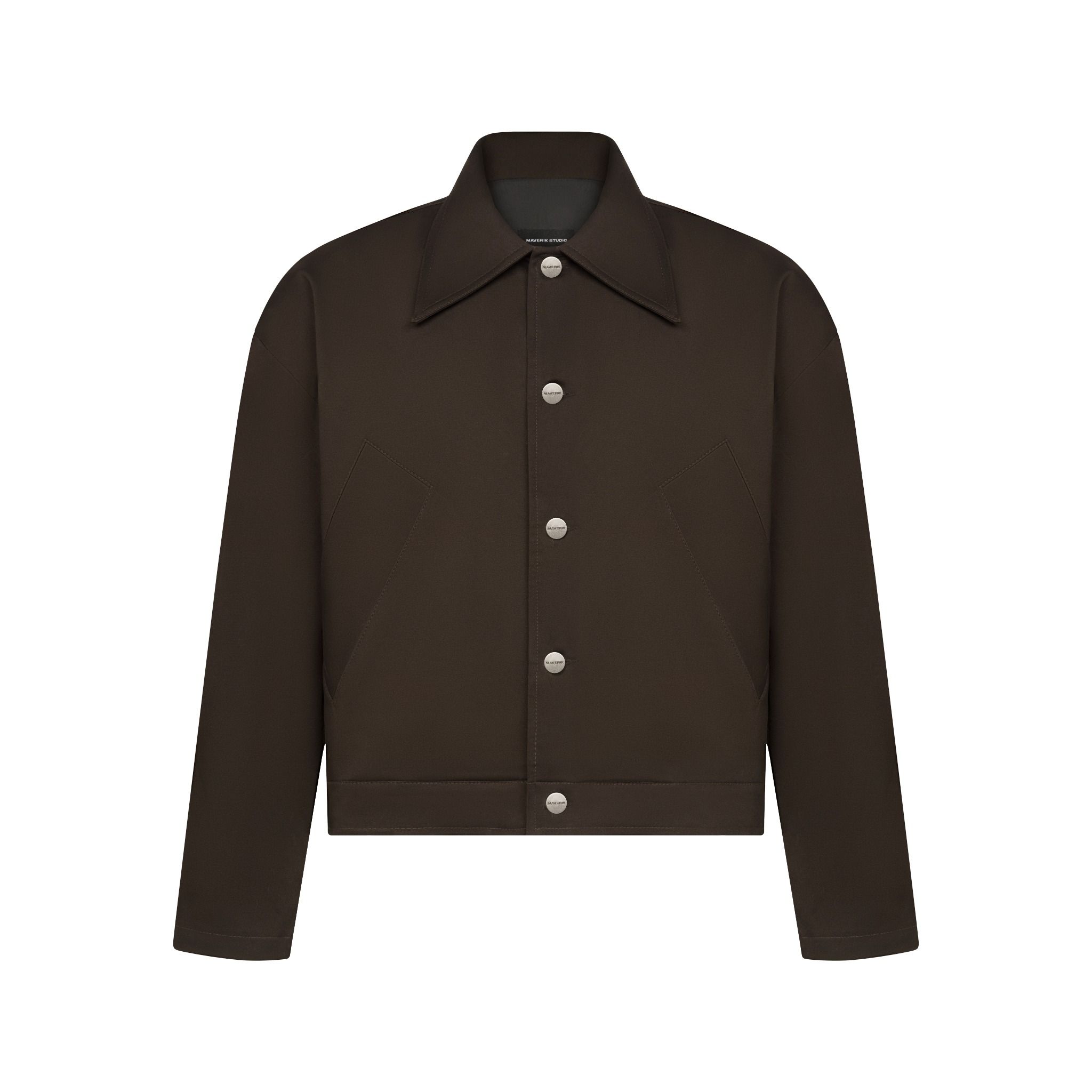 MAVERIK® KAKI TWILL BUTTON JACKET ( DARK MOCHA )