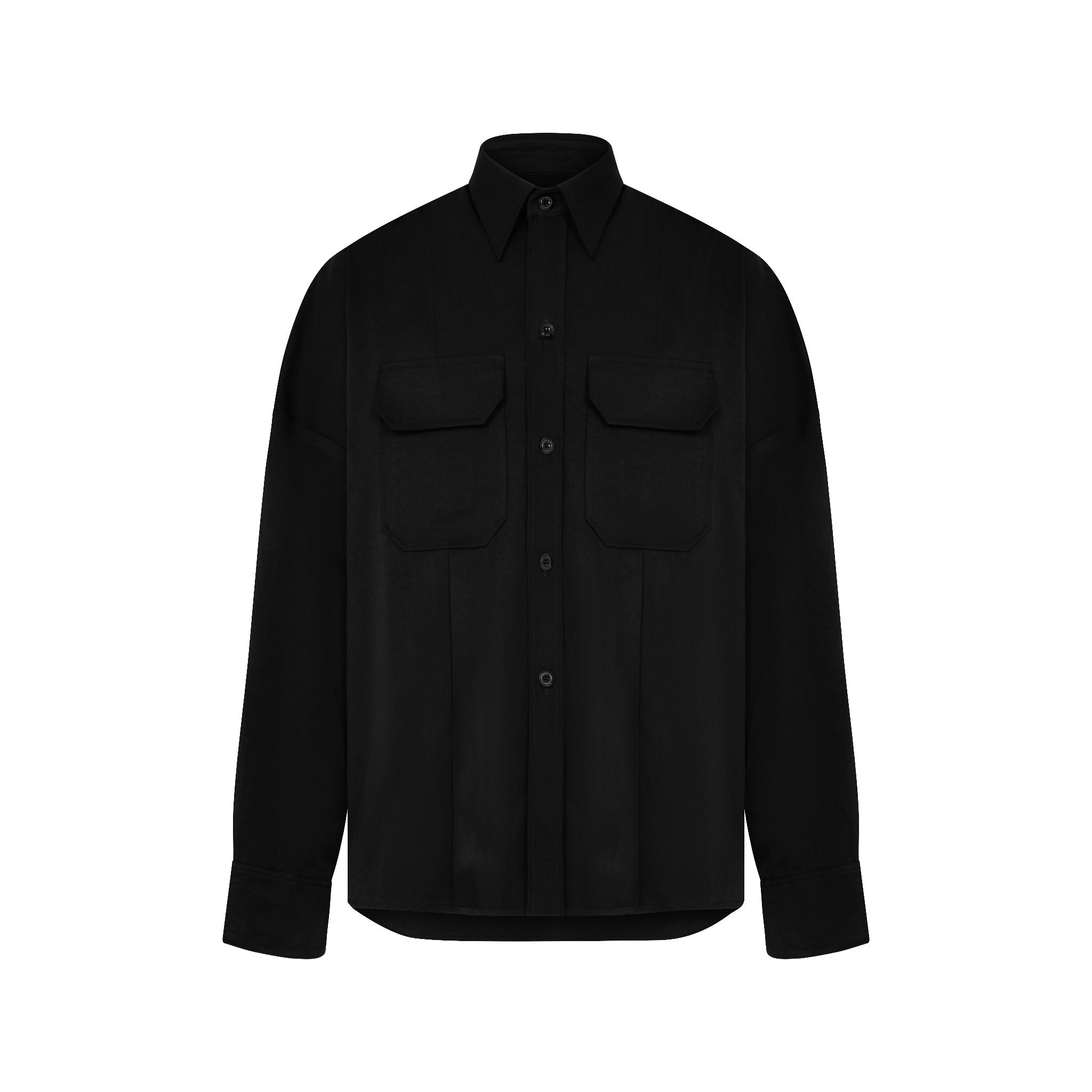 MAVERIK® OVERSIZED PLEATED SHIRT ( BLACK )