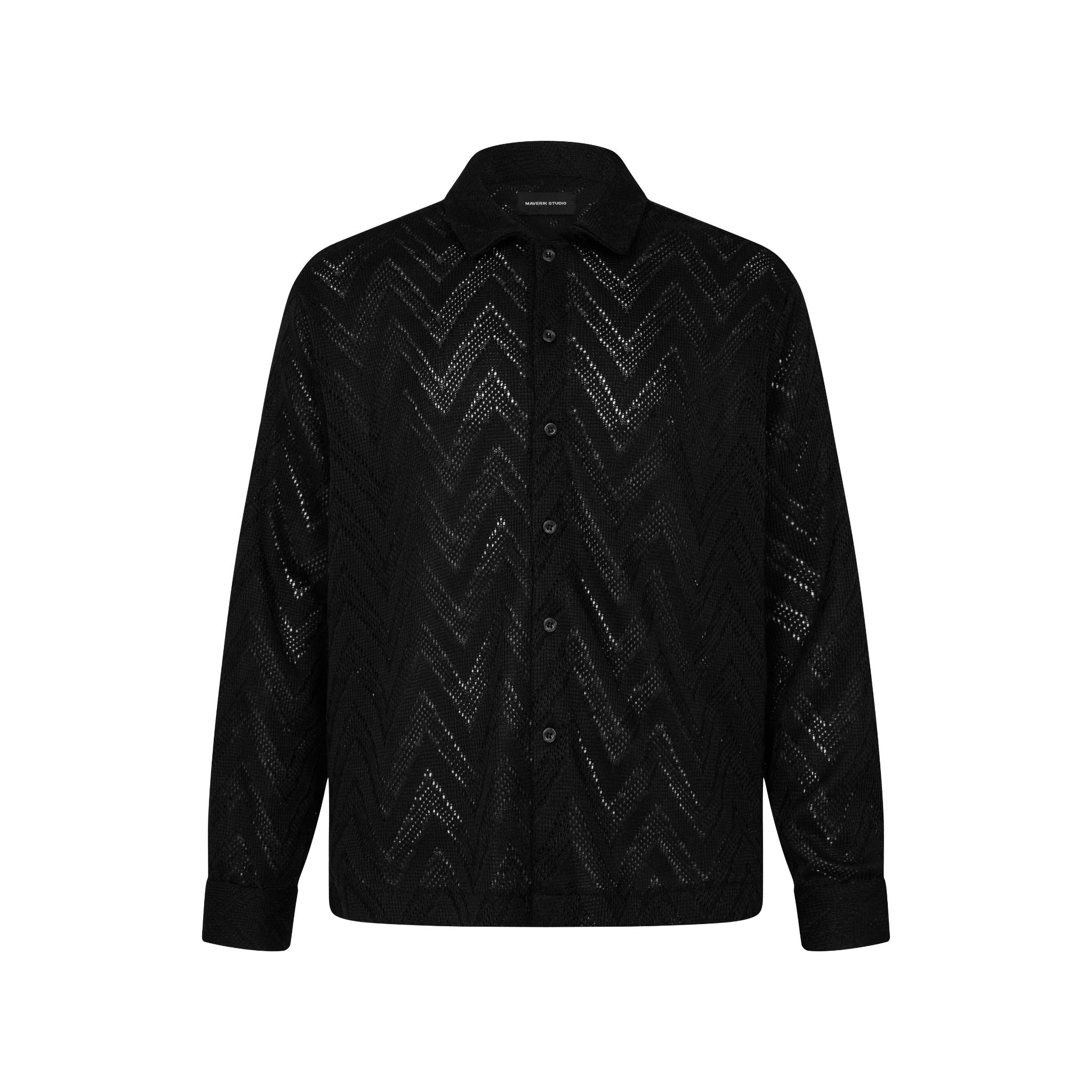 MAVERIK® KNIT SHIRT CARDIGAN ( BLACK )