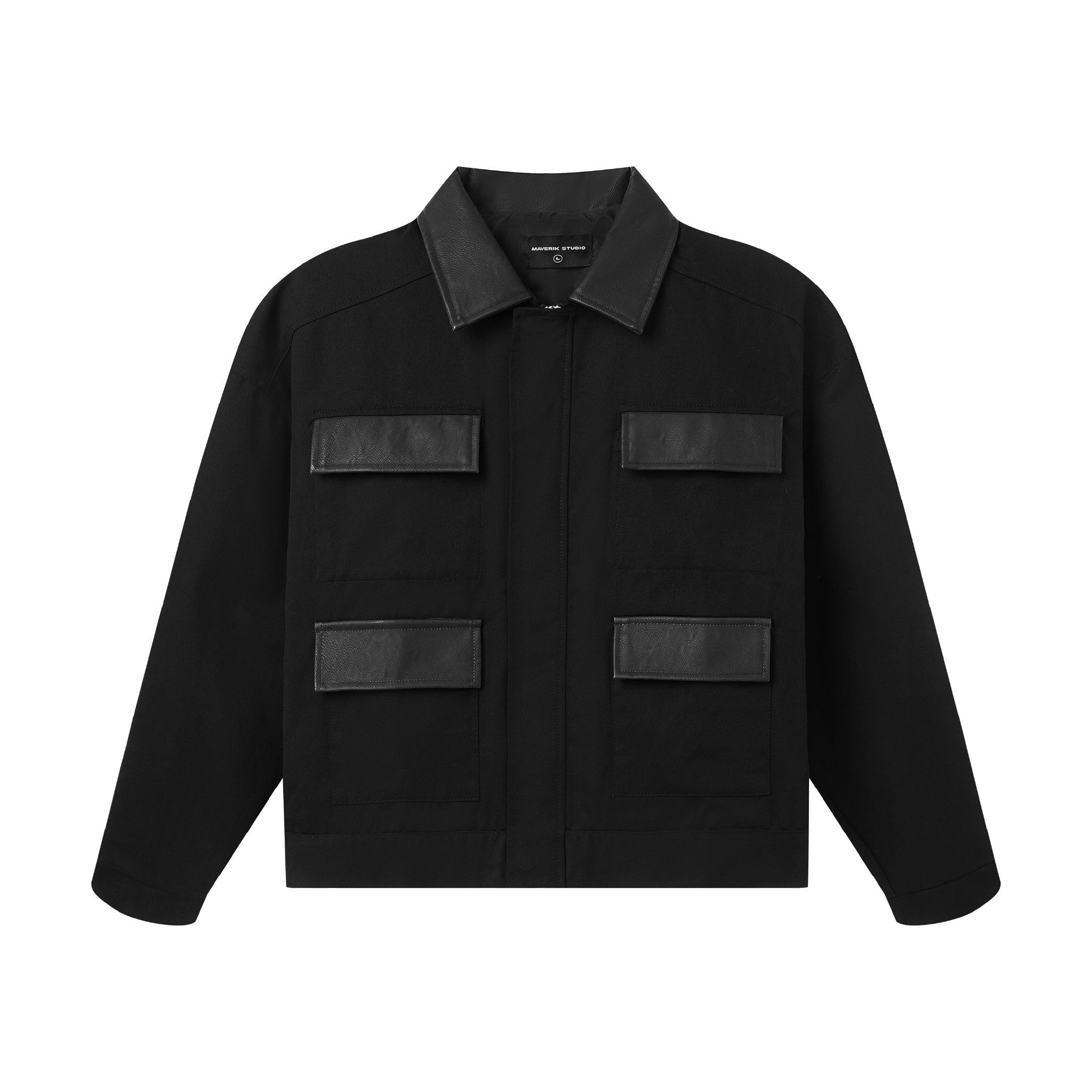 MAVERIK® MULTIES LEATHER POCKET WORK JACKET / BLACK