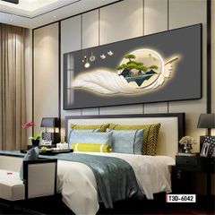 TRANH DECOR LÔNG VŨ - TRANH PHÒNG KHÁCH - PHÒNG ĂN - PHÒNG NGỦ | MÃ T3D-6042