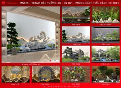 BST15 - TRANH DÁN TƯỜNG 3D - HÀNH LANG, LỐI ĐI - TRANH TIỂU CẢNH - KHỔ LỚN