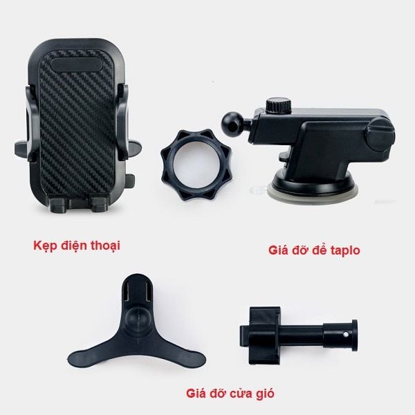 Giá Đỡ Điện Thoại Để Taplo - Gắn Kính Lái Xe Ô Tô, Kẹp Điện Thoại Cửa Gió Điều Hoà Ô Tô AB360