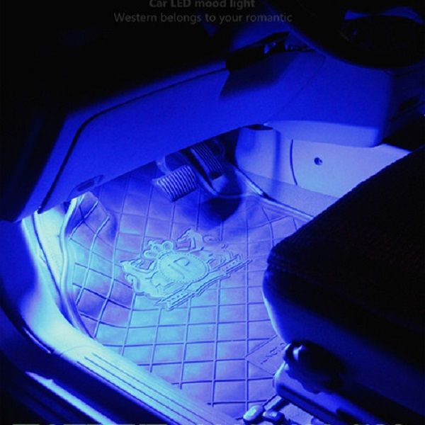 Đèn Led Gầm Ghế Ô Tô 4 Dải Đèn, Mỗi Dải 12 LED, Có Điều Khiển Cao Cấp