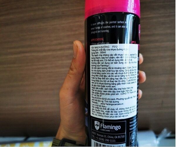 BÌNH XỊT TẨY NHỰA ĐƯỜNG, BĂNG KEO FLAMINGO F012 450ML