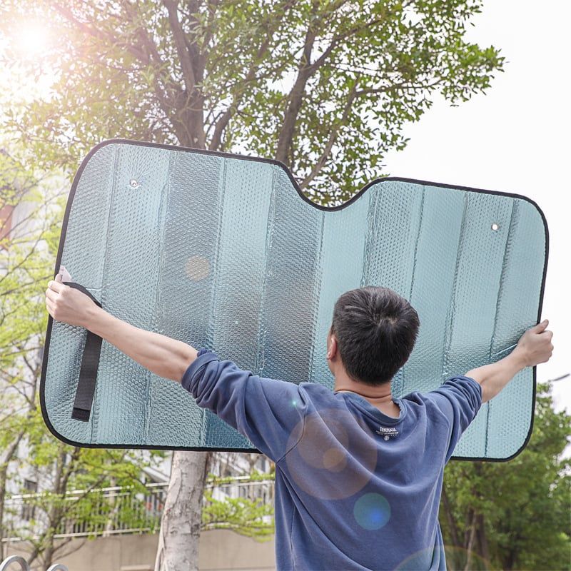 TẤM CHẮN NẮNG XE Ô TÔ - CHE NẮNG KÍNH LÁI CHẤT LIỆU XỐP PHỦ BẠC