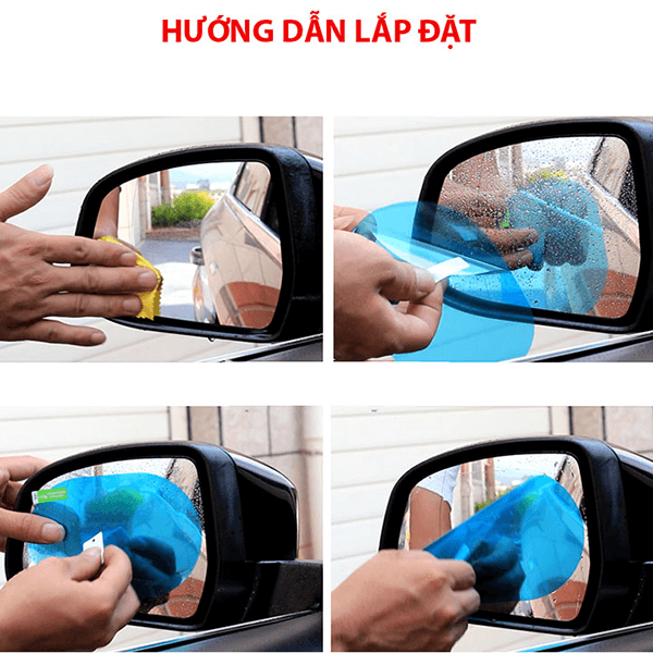 Bộ Miếng Dán Chống Bám Nước Gương Chiếu Hậu Ô Tô