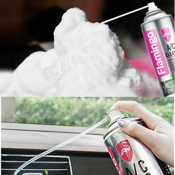 Bình Xịt Bọt Vệ Sinh Khử Mùi Hôi Điều Hòa Ô Tô Flamingo F020 500ml – Hàng Chính Hãng