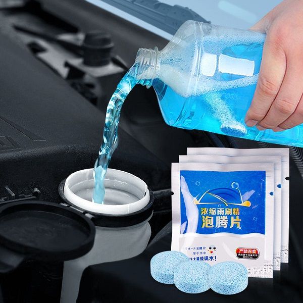 Viên Sủi Rửa Kính Ô Tô, Tẩy Sạch Kính Ô Tô, Tạo Hiệu Ứng Lá Sen