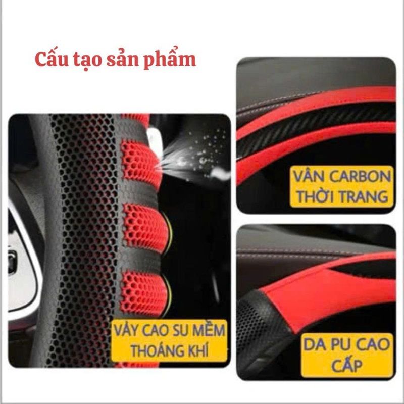 BỌC VÔ LĂNG THỂ THAO SILICON CAO CẤP GÂN NỔI 3D DÁNG D-CUT CHO VINFAST