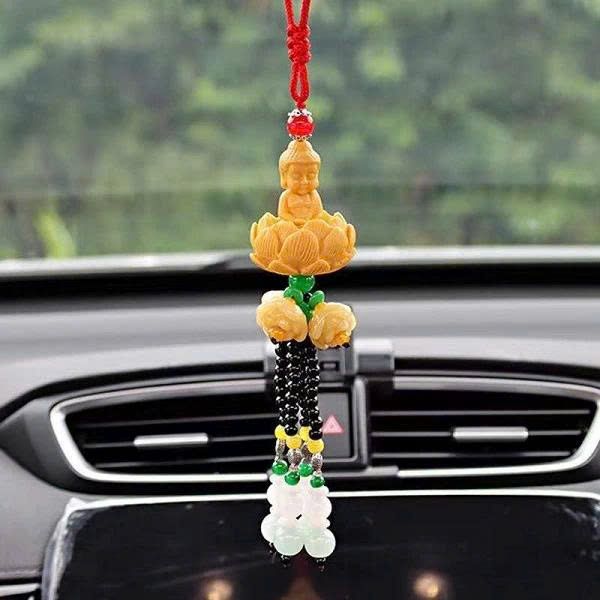 Khánh Treo Xe Ô Tô Hình Đức Phật Ngồi Đài Sen Phong Thuỷ