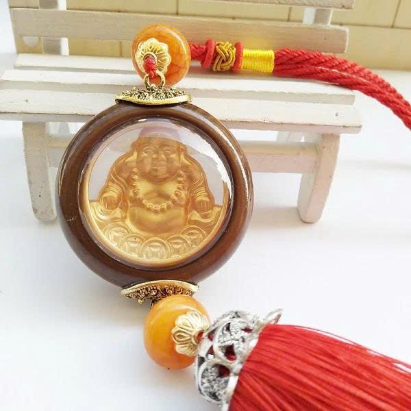 Khánh Treo Xe Ô Tô Hình Đức Phật Ngồi Đài Sen Phong Thuỷ