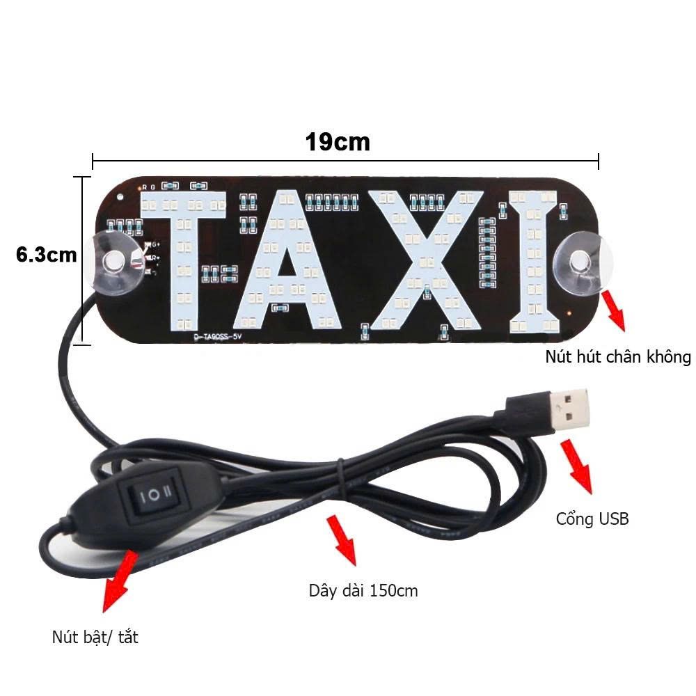 Đèn Led TAXI Gắn Kính Lái Ô Tô