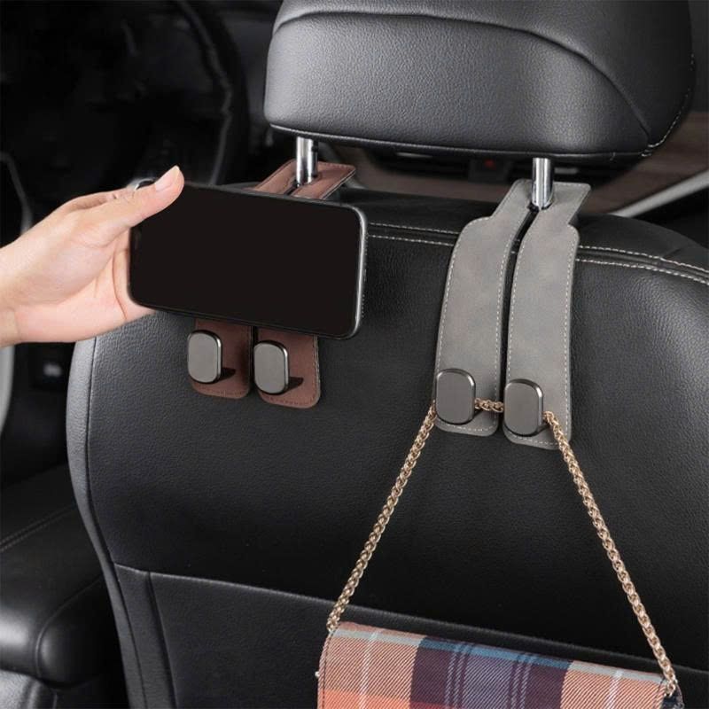 MÓC TREO ĐỒ DA GHẾ SAU Ô TÔ CAO CẤP