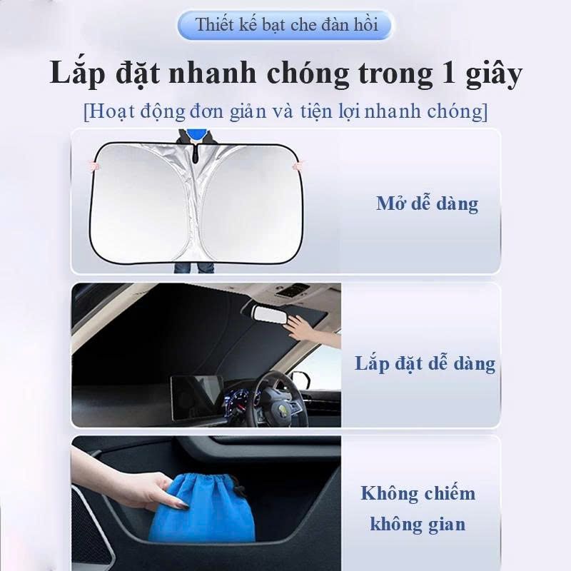 TẤM CHE NẮNG KÍNH LÁI Ô TÔ GẤP GỌN, CHỐNG TIA UV CÁCH NHIỆT BẢO VỆ NỘI THẤT XE Ô TÔ