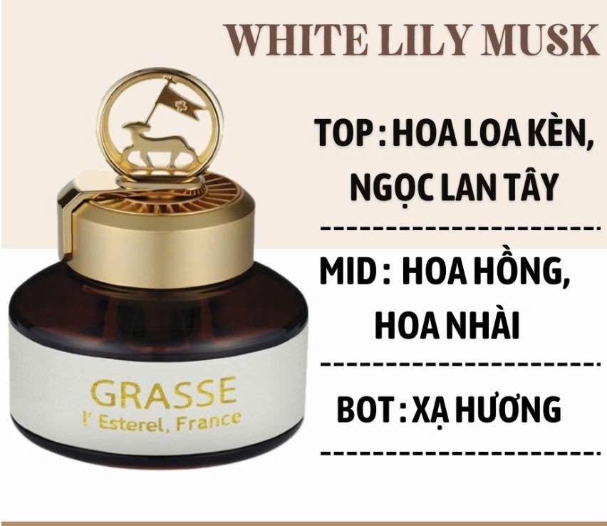 Nước Hoa Ô Tô GRASSE Chiết Xuất Tinh Dầu Thiên Nhiên Cao Cấp Chính Hãng