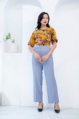 QUẦN COTTON LẠNH  TUYẾT SUÔNG NƠ XÁM XANH