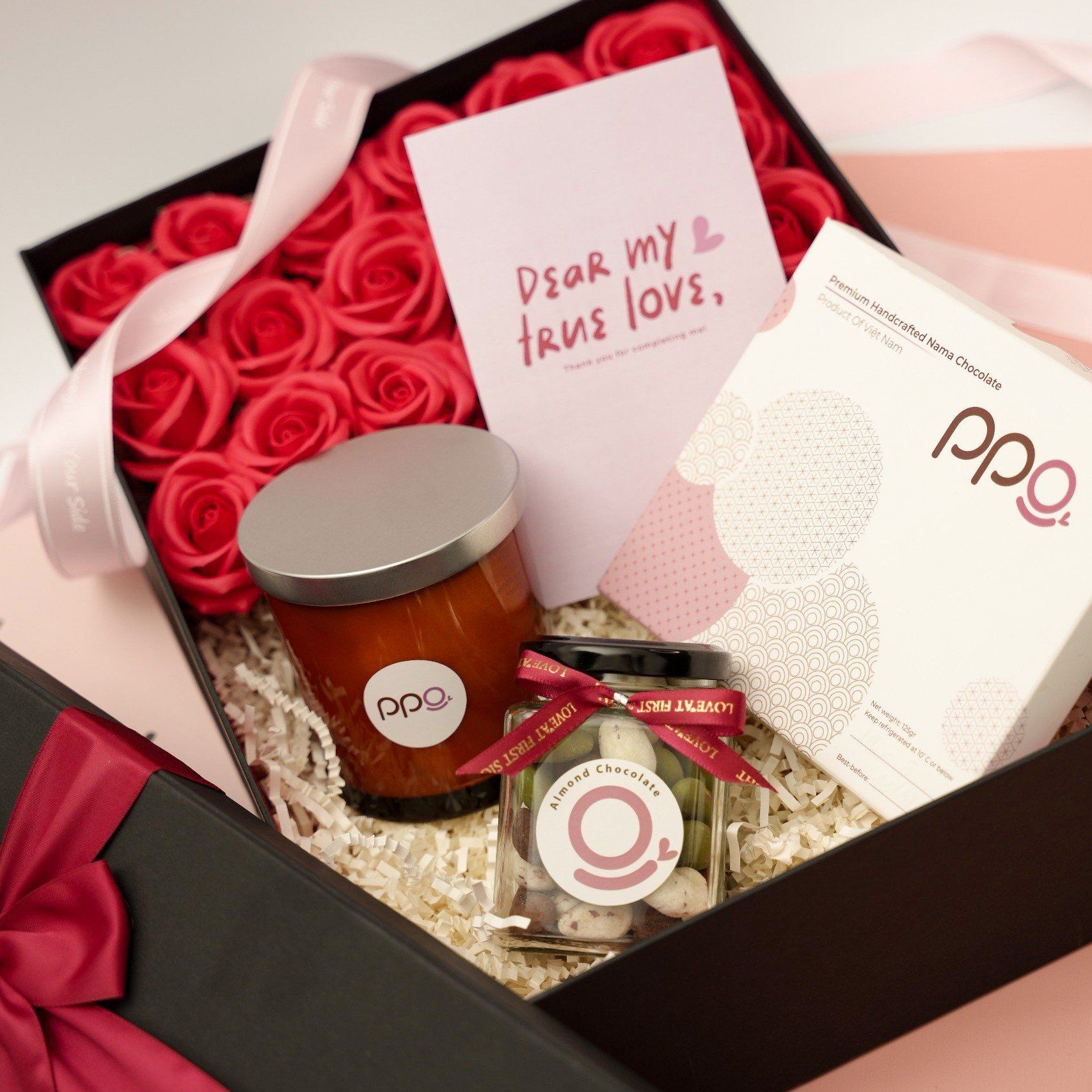 True Love - Set Quà Tặng Valentine Hoa Hồng Cao Cấp by PPG CHOCOLATE
